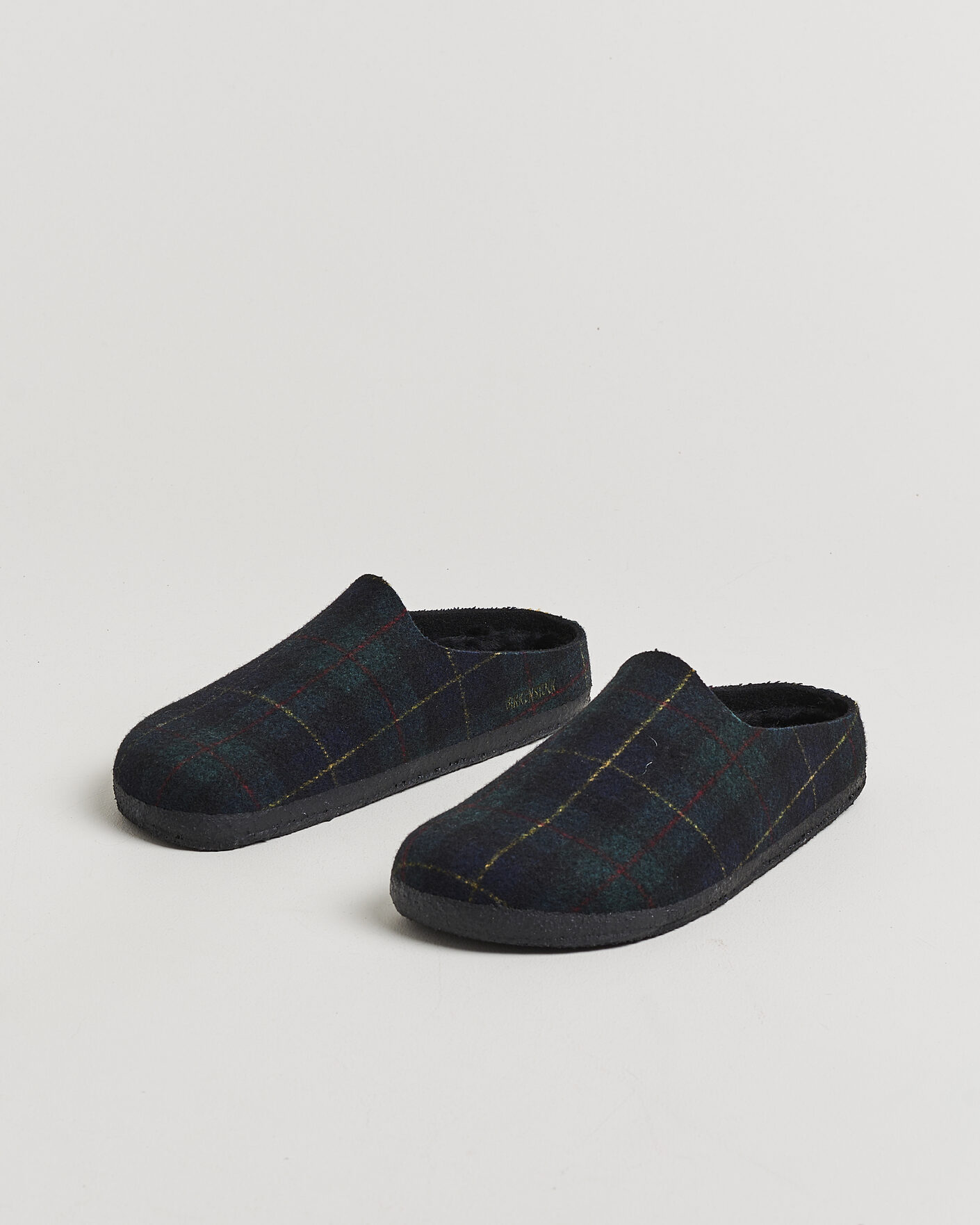 Herren | Sandalen & Pantoletten | BIRKENSTOCK | Amsterdam Wrapped Dip Shearling Green Navy Plaid