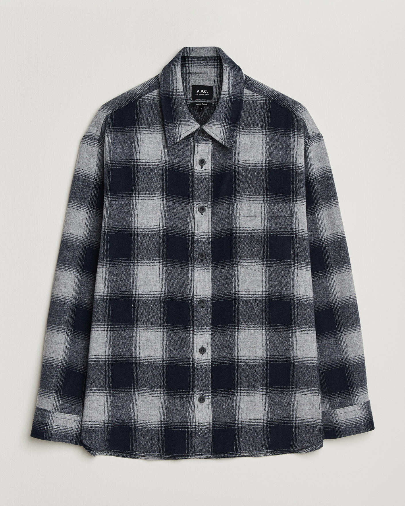 Herren | Hemden | A.P.C. | Malaury Checked Overshirt Light Grey