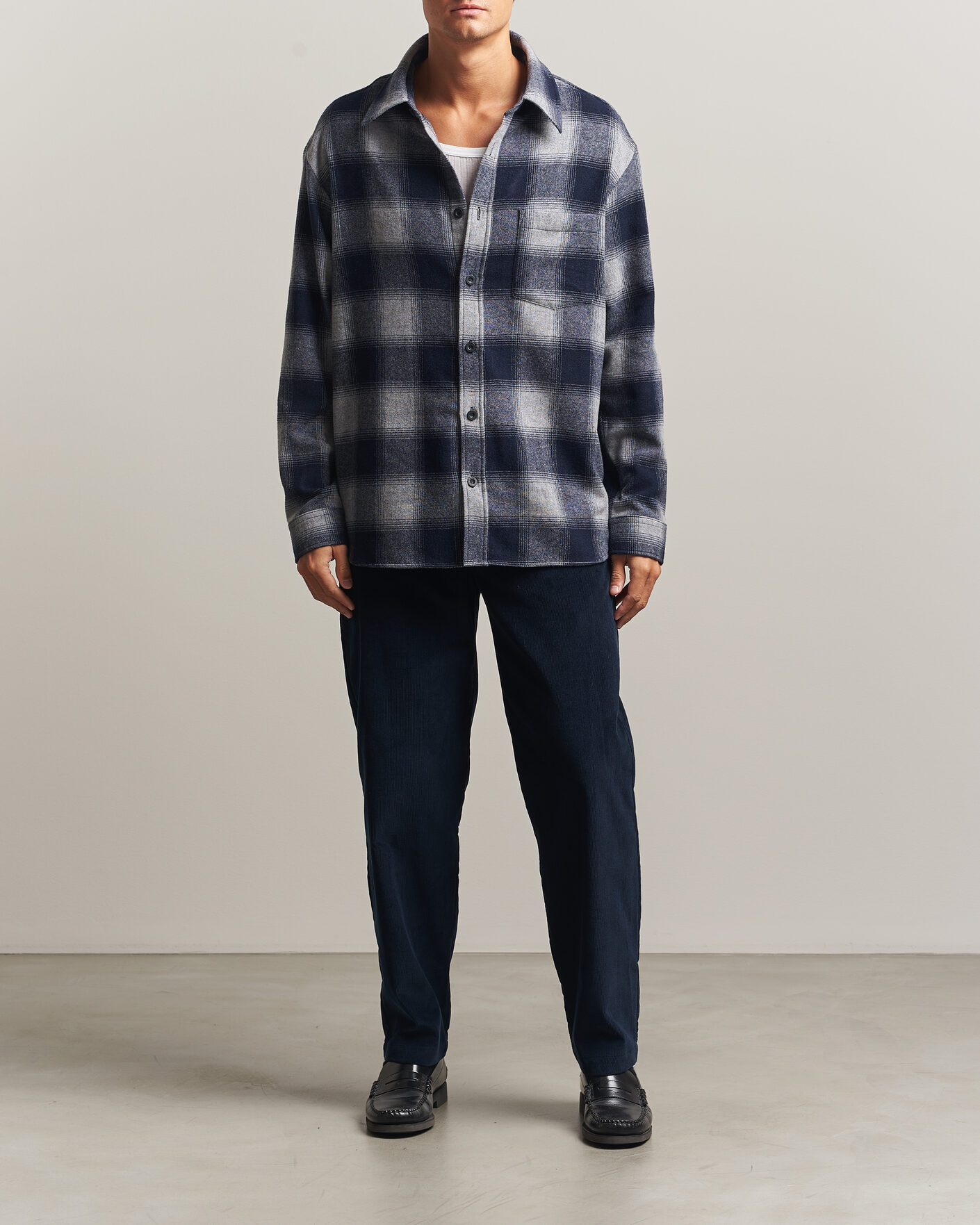 Herren | Hemden | A.P.C. | Malaury Checked Overshirt Light Grey