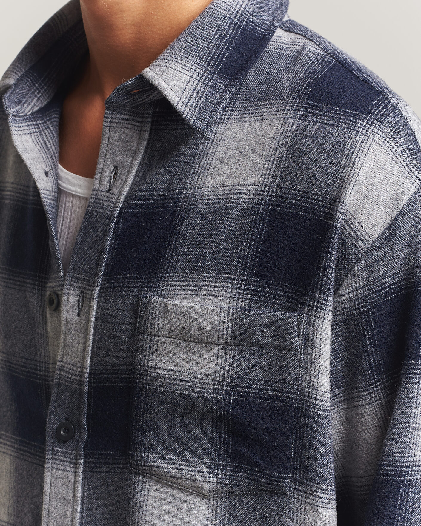Herren | Hemden | A.P.C. | Malaury Checked Overshirt Light Grey