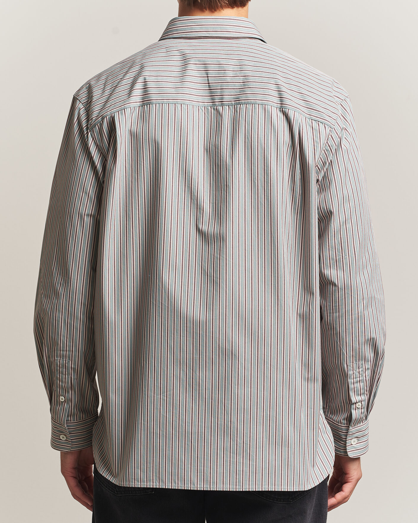 Herren | Hemden | A.P.C. | Malo Cotton Striped Shirt Almond Green