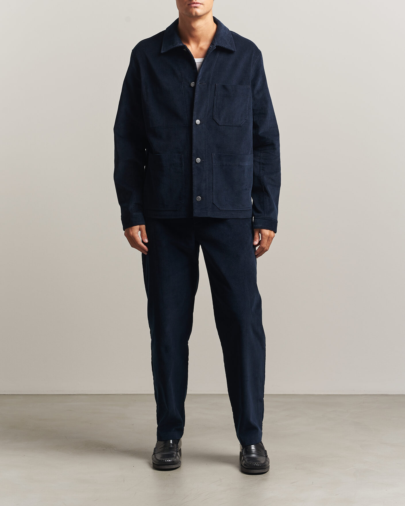 Herren | Hosen | A.P.C. | Lawrence Corduroy Trousers Dark Navy