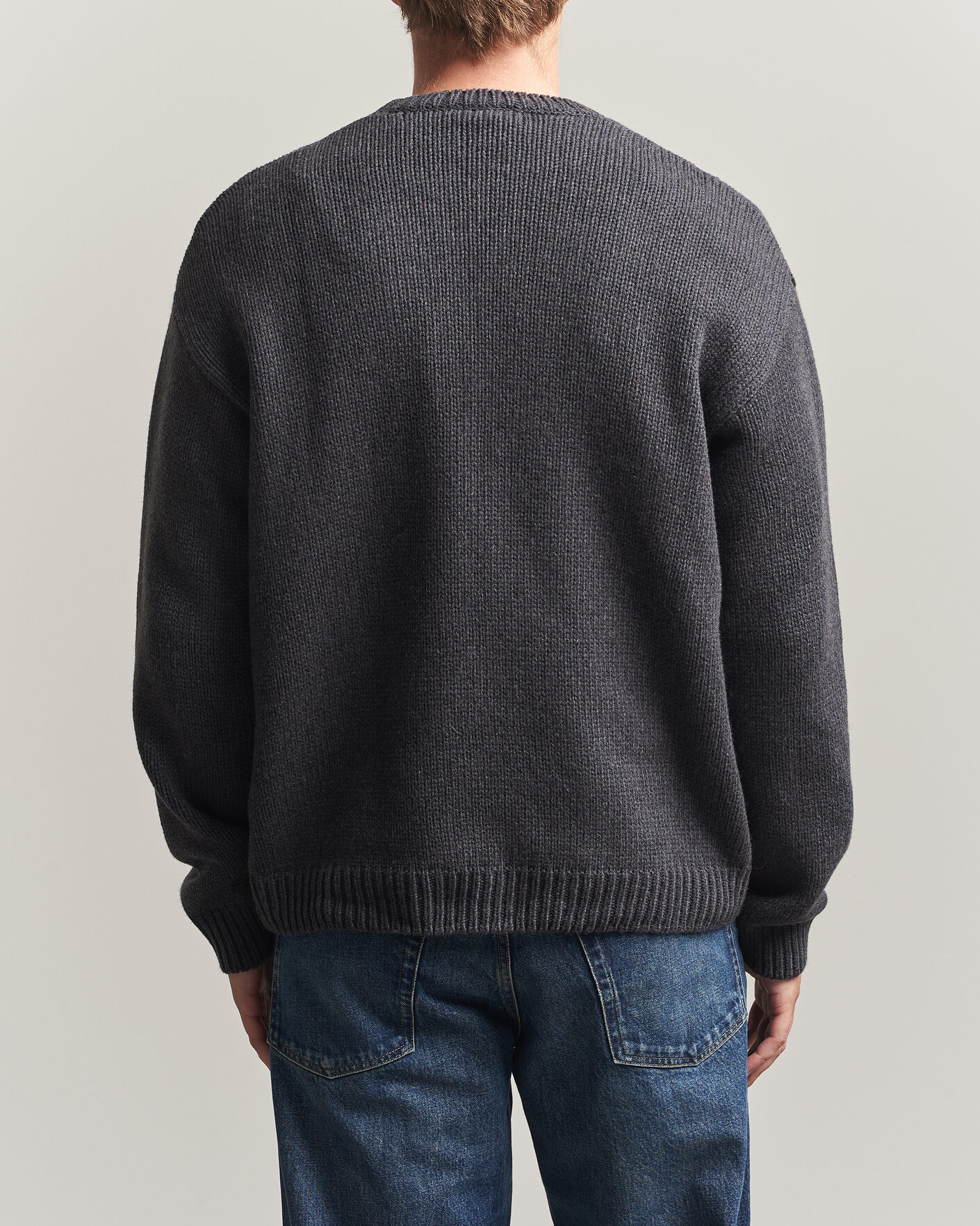Herren | Pullover | A.P.C. | George Wool Knitted Sweater Anthracite Melange