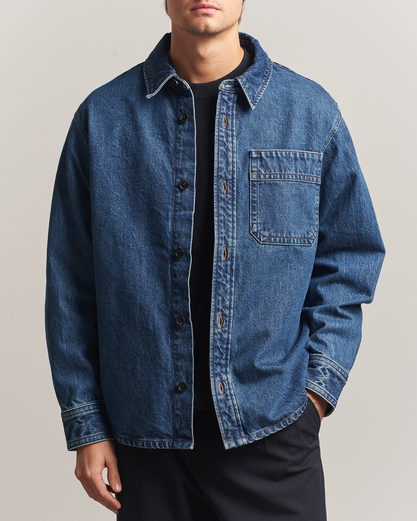 Herren | Hemden | A.P.C. | Basile Denim Overshirt Washed Indigo