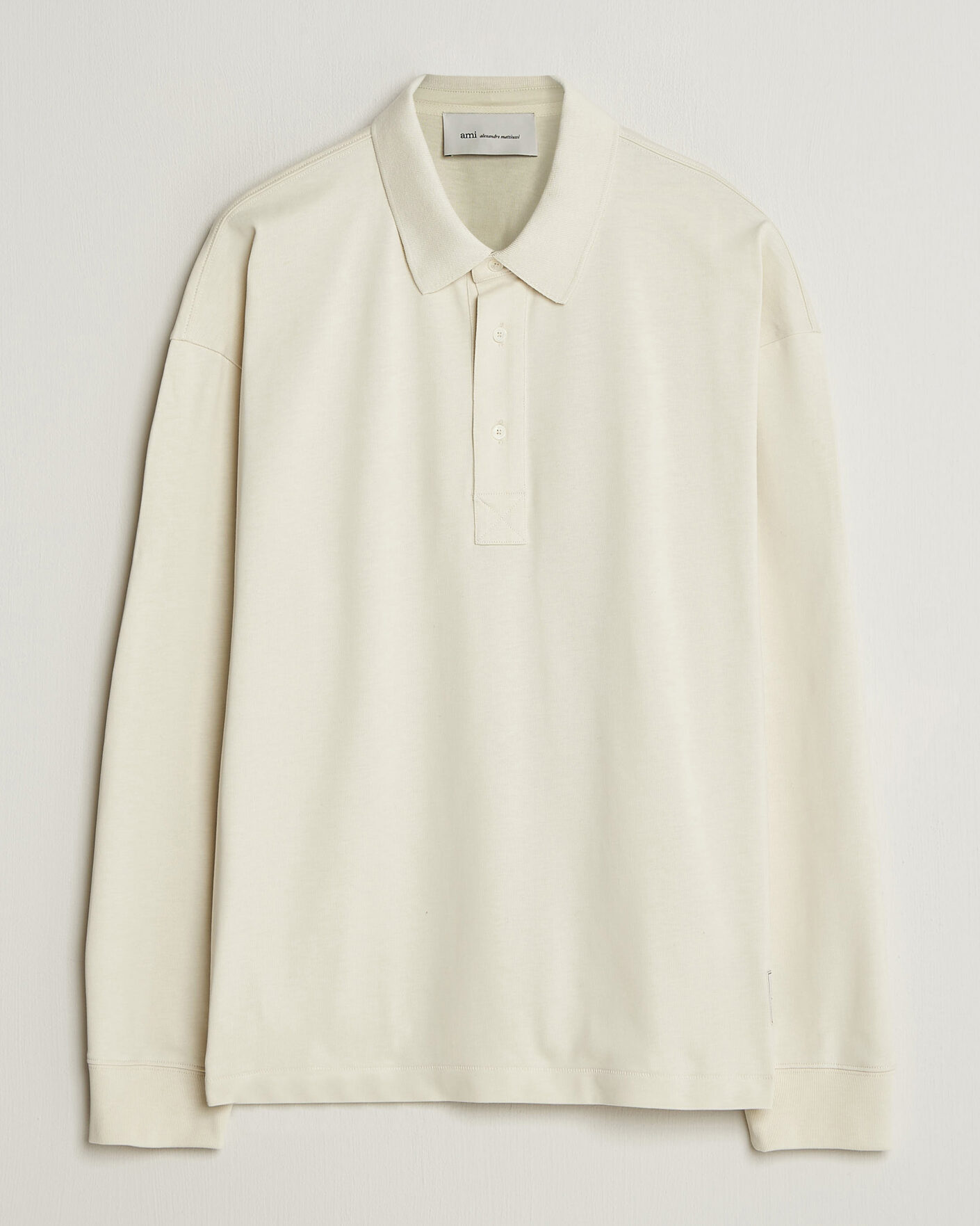 Herren | Pullover | AMI | Heritage Logo Rugger Ivory