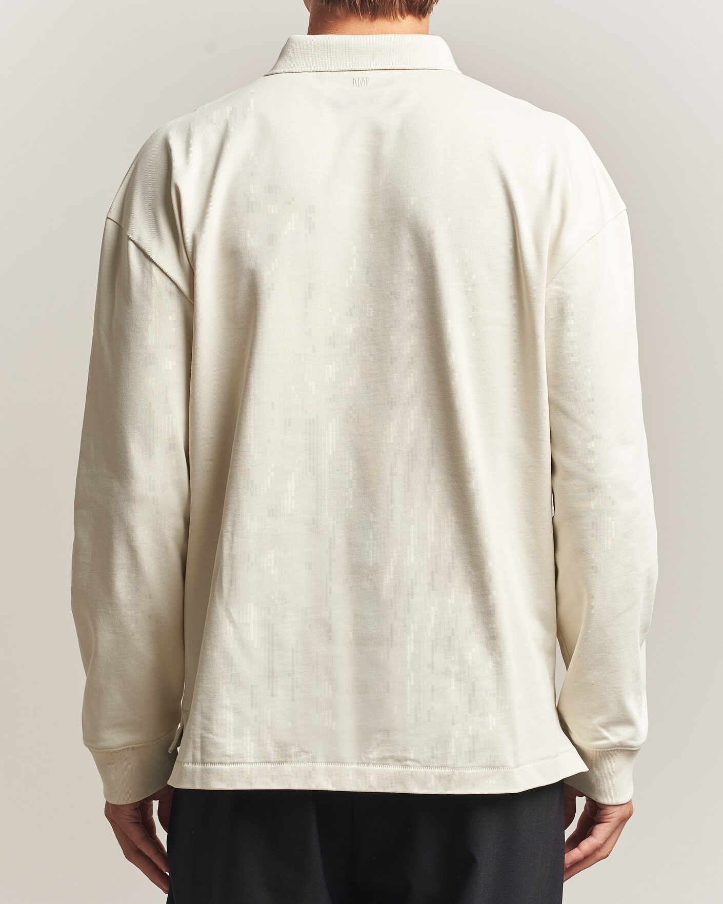 Herren | Pullover | AMI | Heritage Logo Rugger Ivory
