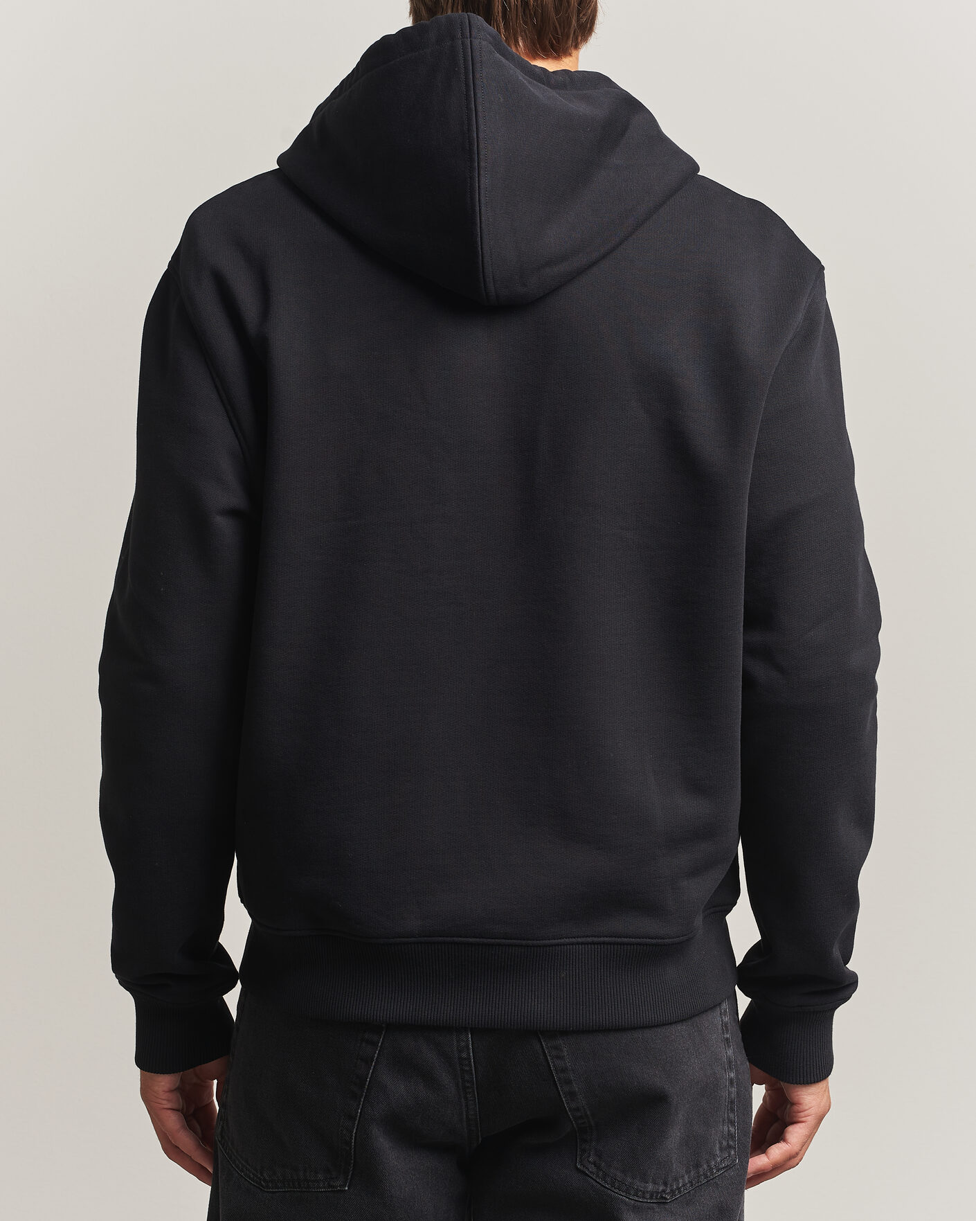 Herren | Pullover | AMI | Contrasted Heart Logo Full Zip Hoodie Black