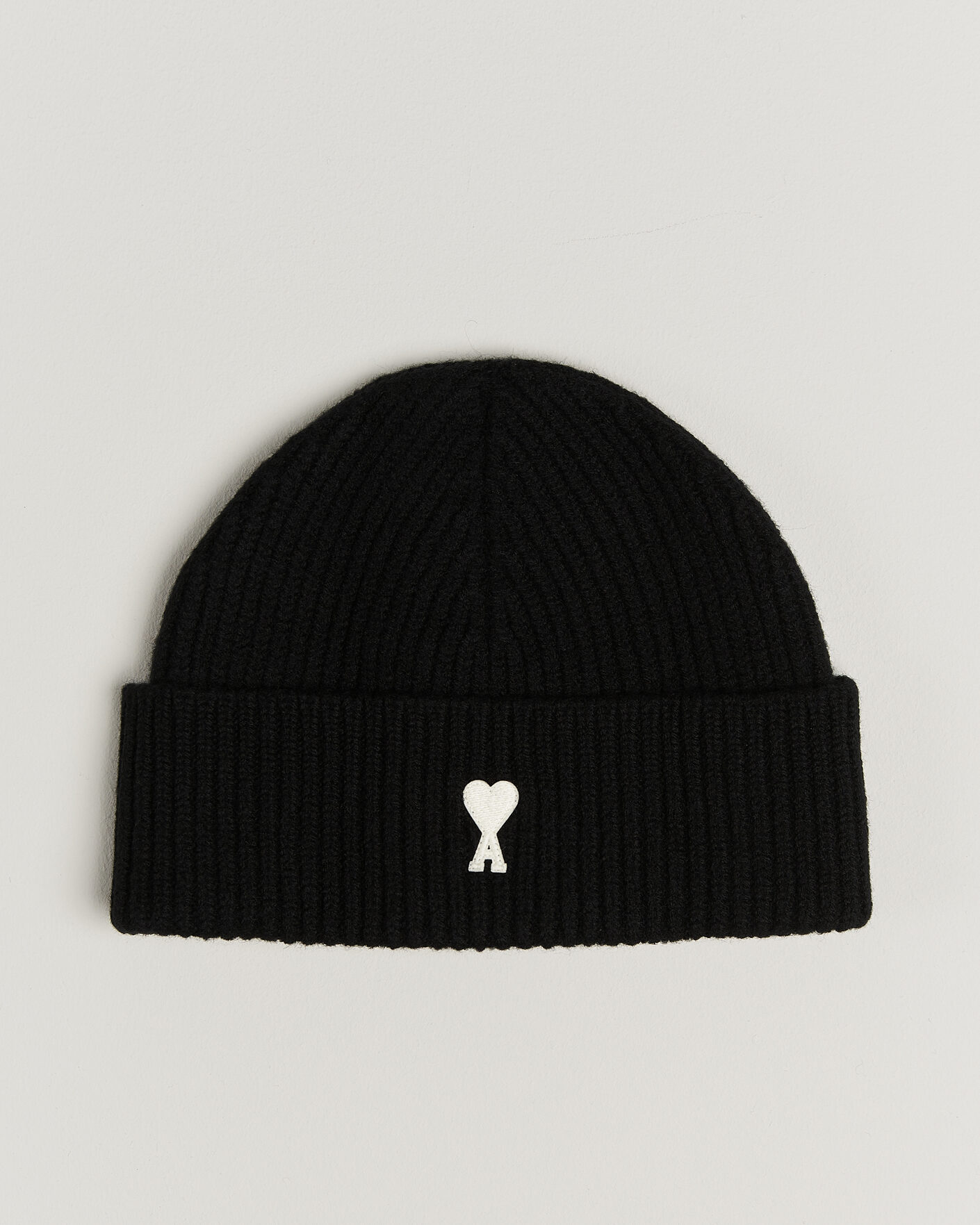 Herren | Mützen | AMI | Contrasted Heart Logo Beanie Black