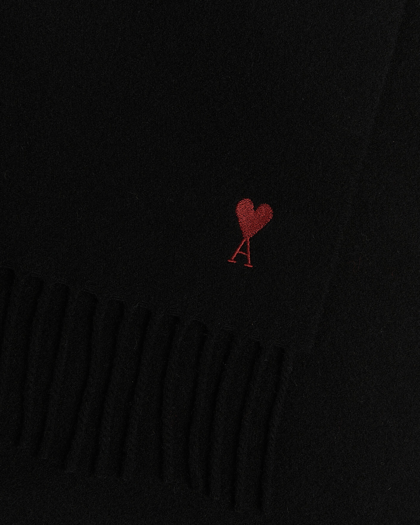 Herren | Schals | AMI | Heart Logo Scarf Black