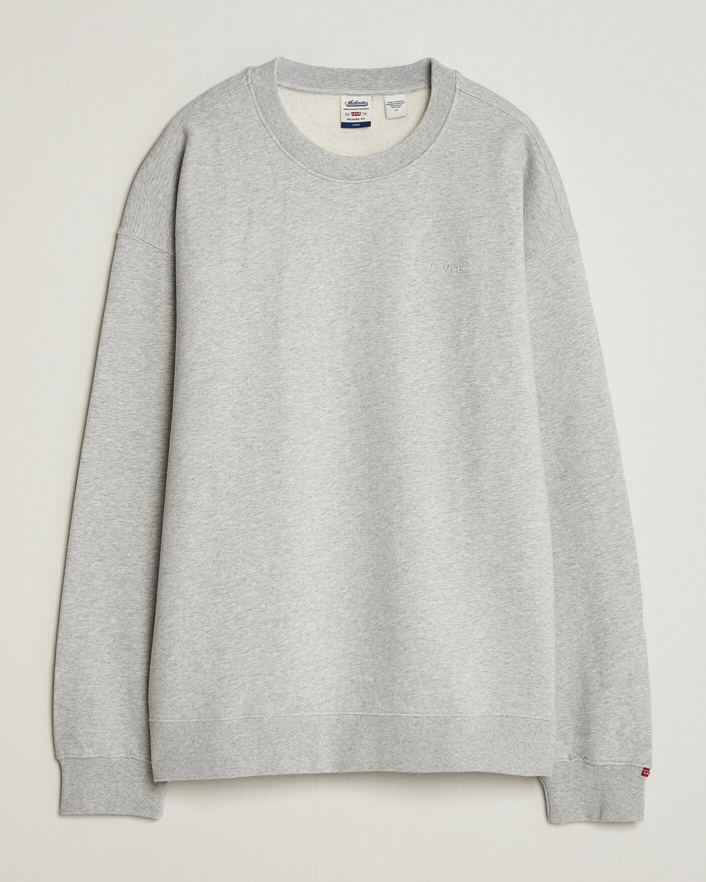 Herren | Pullover | Levi's | Authentic Crew Neck Sweatshirt Light Grey Heather