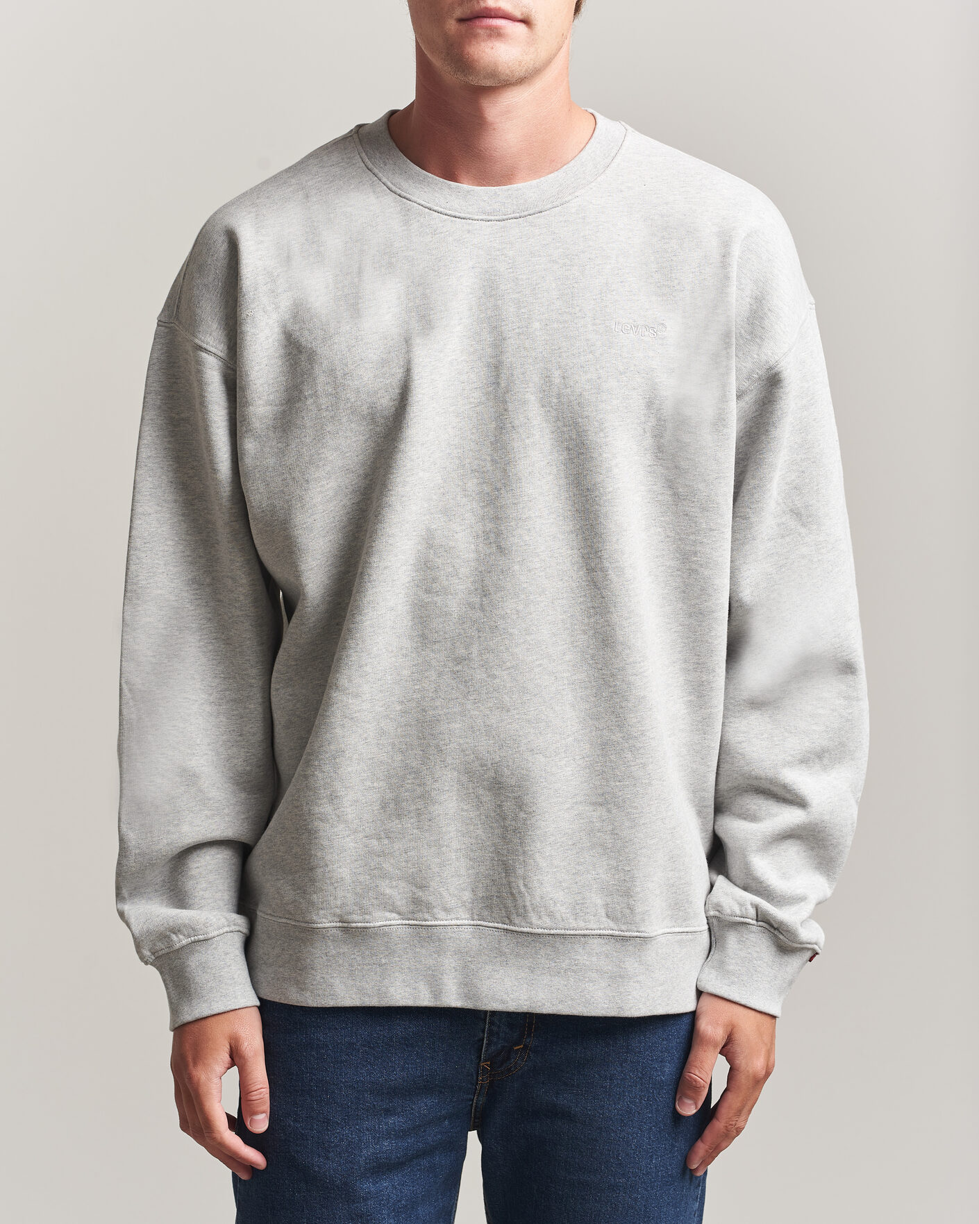 Herren | Pullover | Levi's | Authentic Crew Neck Sweatshirt Light Grey Heather