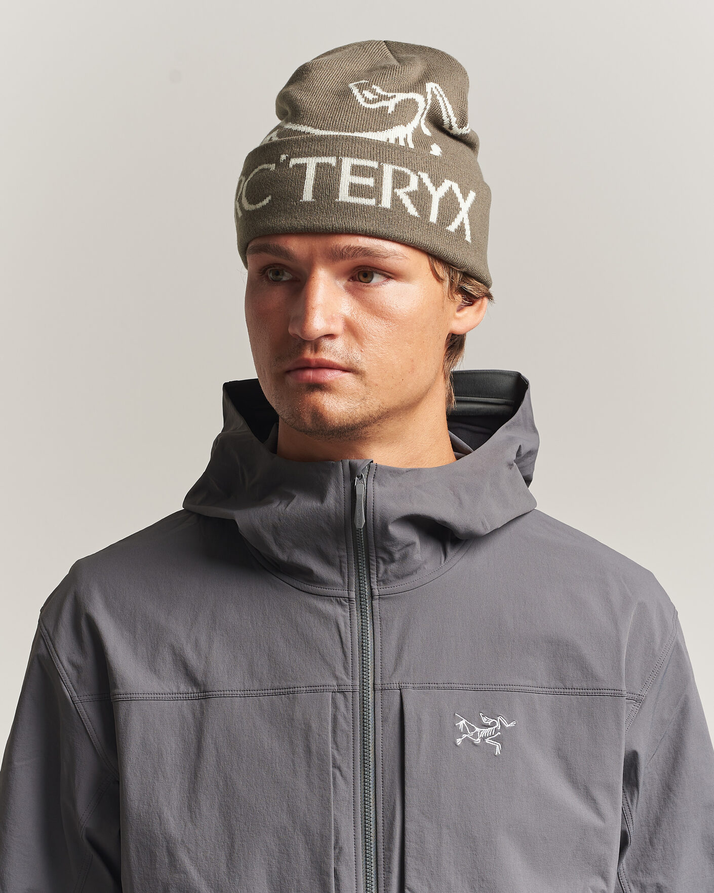 Herren | Mützen | Arc'teryx | Bird Word Beanie Mongoose/Sea Salt