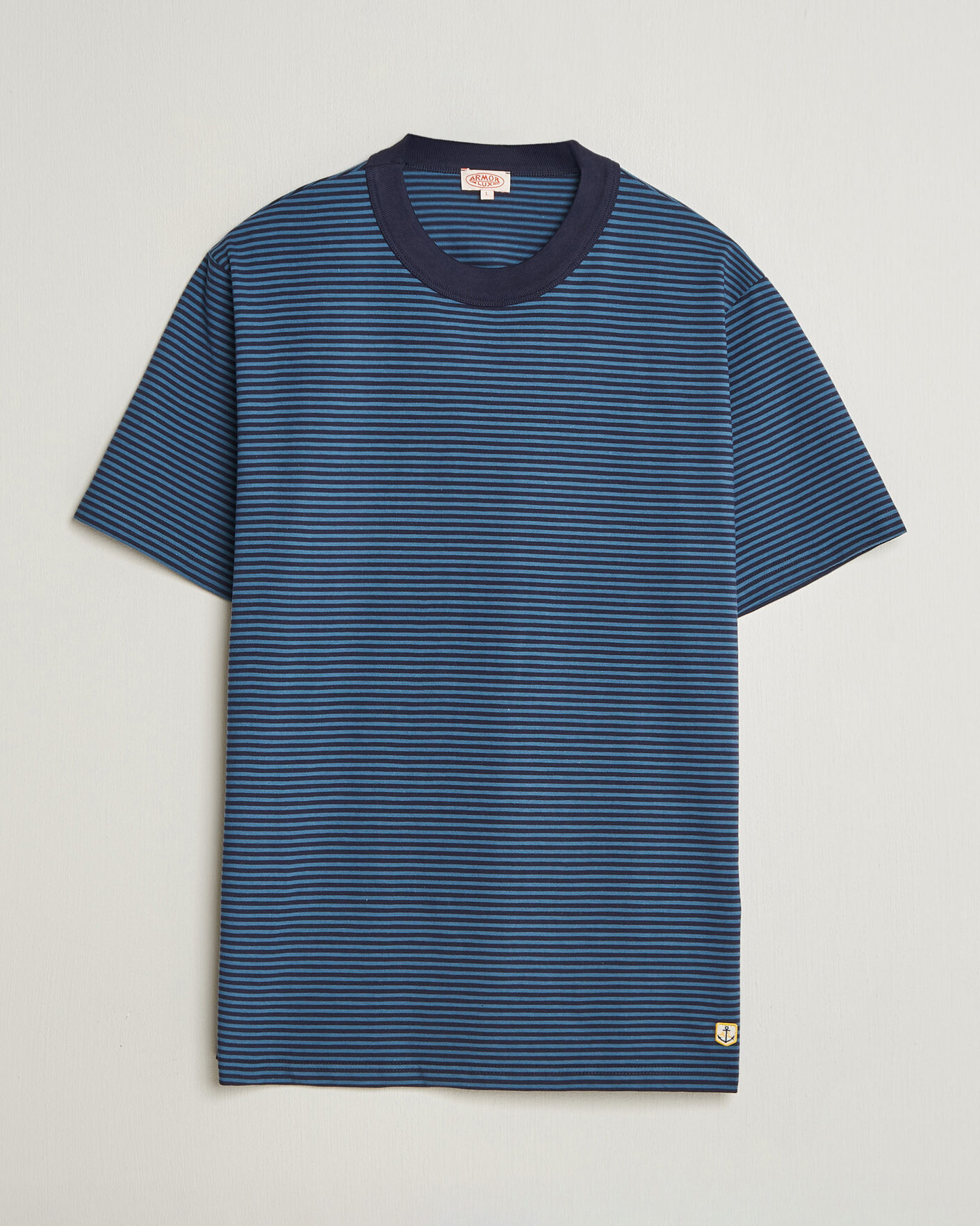 Herren | T-Shirts | Armor-lux | Héritage Callac Striped T-Shirt Navy/Teal