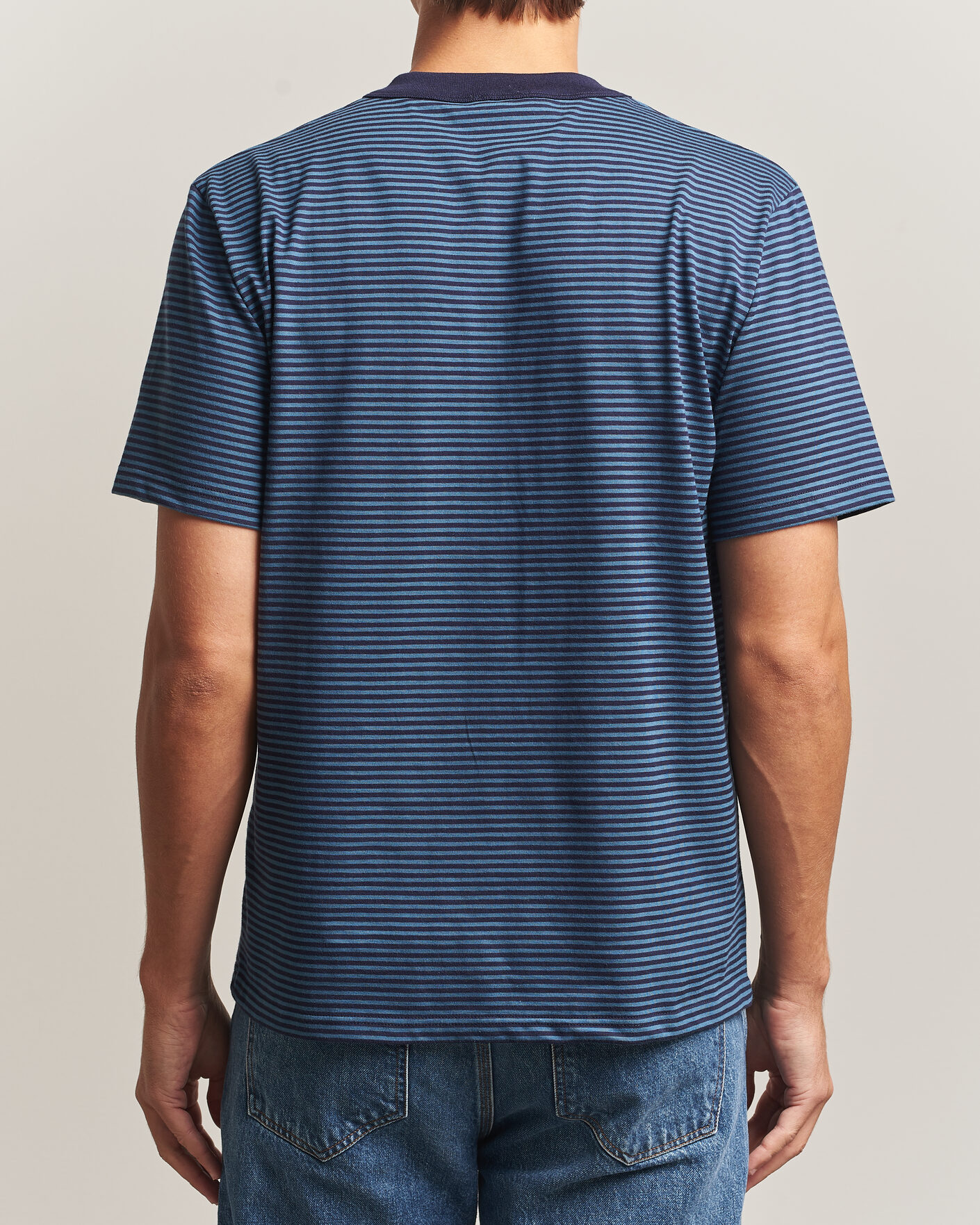 Herren | T-Shirts | Armor-lux | Héritage Callac Striped T-Shirt Navy/Teal