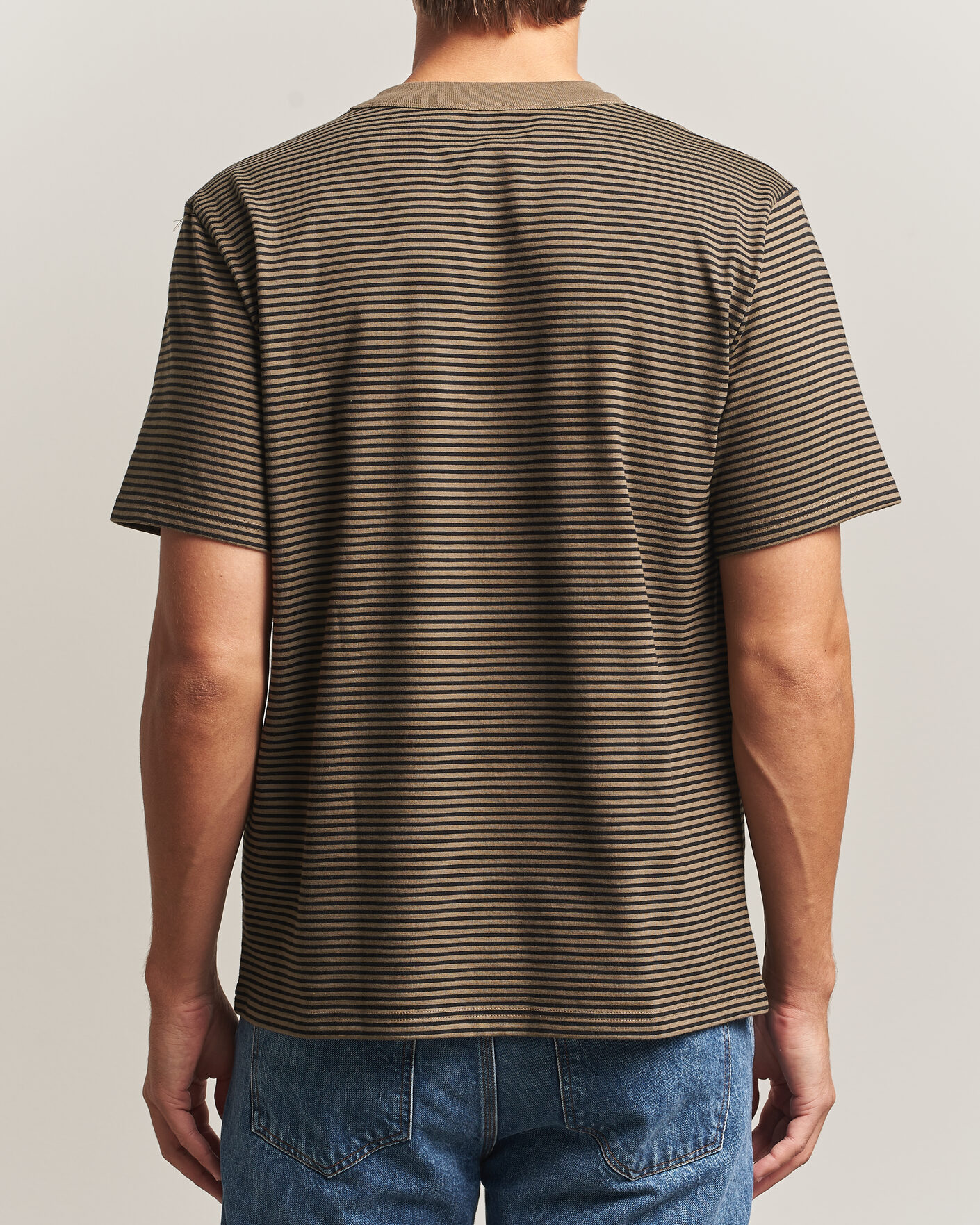 Herren | T-Shirts | Armor-lux | Héritage Callac Striped T-Shirt Olive/Black