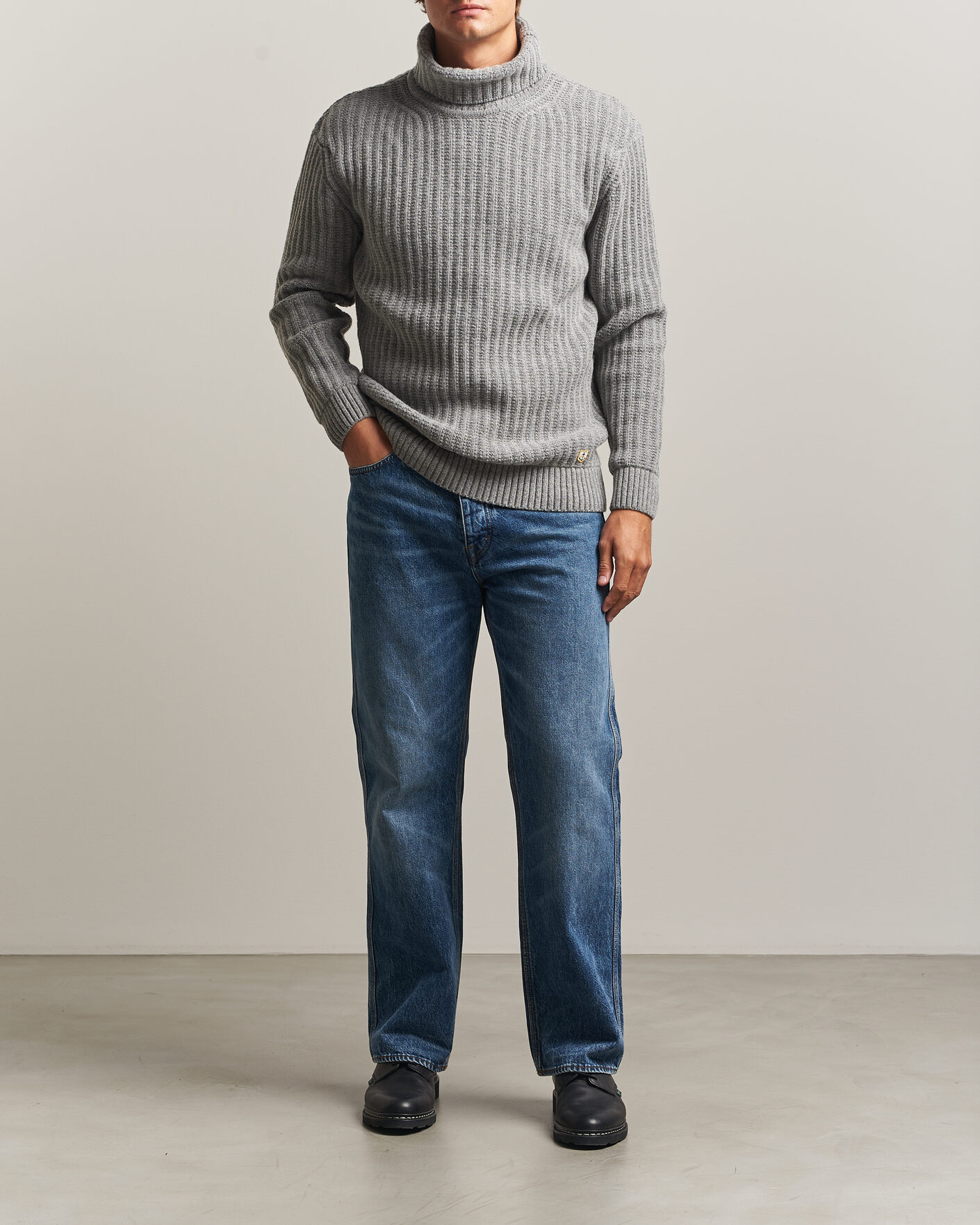 Herren | Pullover | Armor-lux | Wool Knitted Rollneck Slate