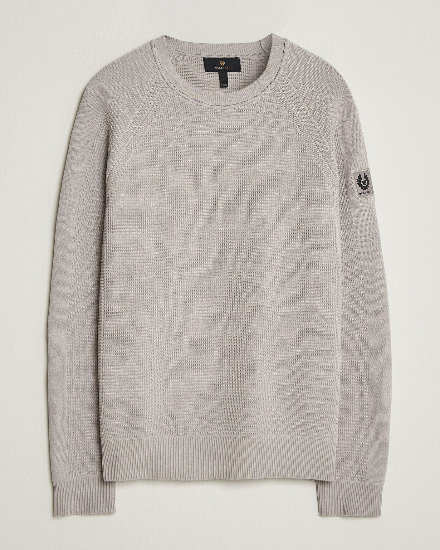 Herren | Pullover | Belstaff | Bradwell Cotton Knitted Crew Neck Concrete