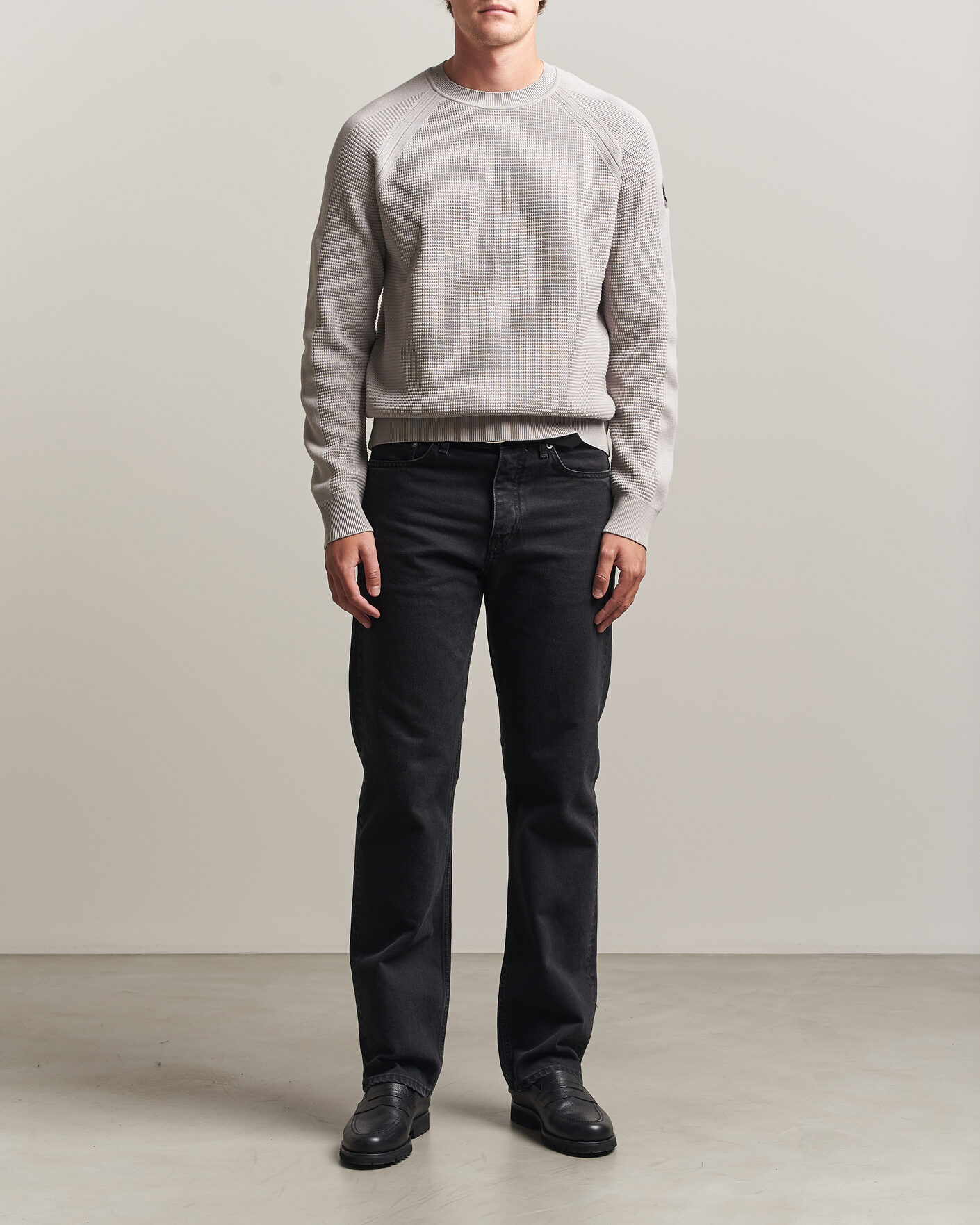 Herren | Pullover | Belstaff | Bradwell Cotton Knitted Crew Neck Concrete