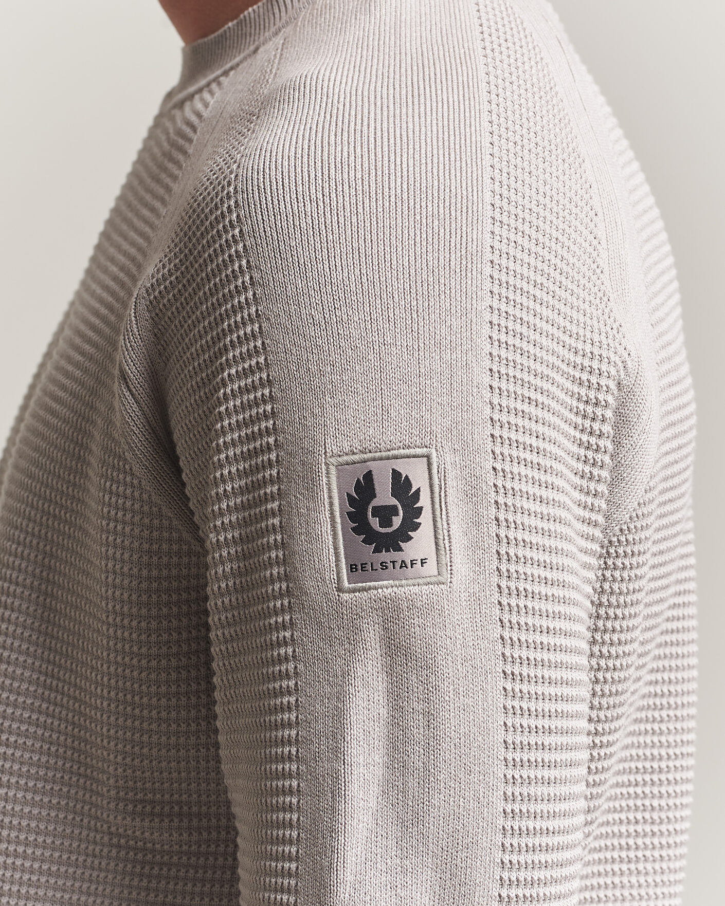 Herren | Pullover | Belstaff | Bradwell Cotton Knitted Crew Neck Concrete