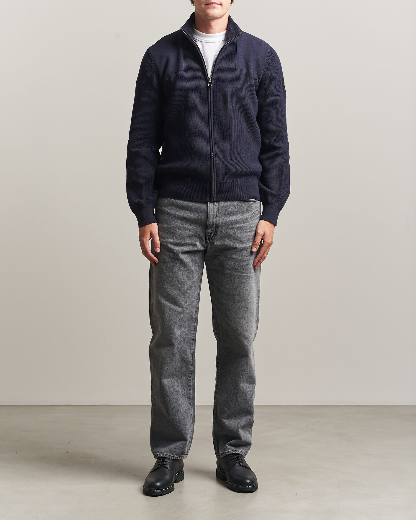 Herren | Pullover | Belstaff | Commander Knitted Full Zip Dark Ink