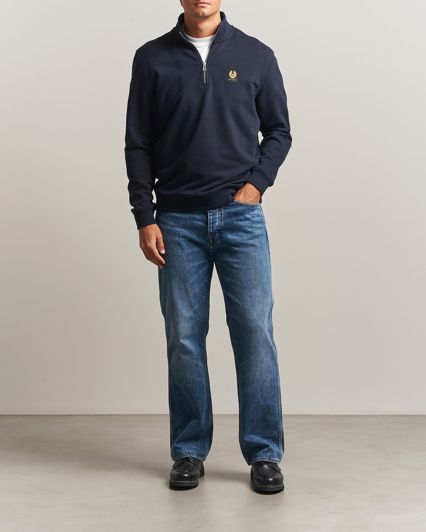 Herren | Pullover | Belstaff | Signature Half Zip Sweatshirt Dark Ink