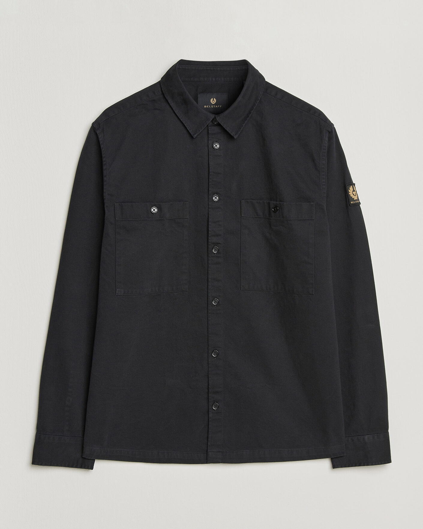 Herren | Hemden | Belstaff | Outpost Cotton Herringbone Overshirt Black