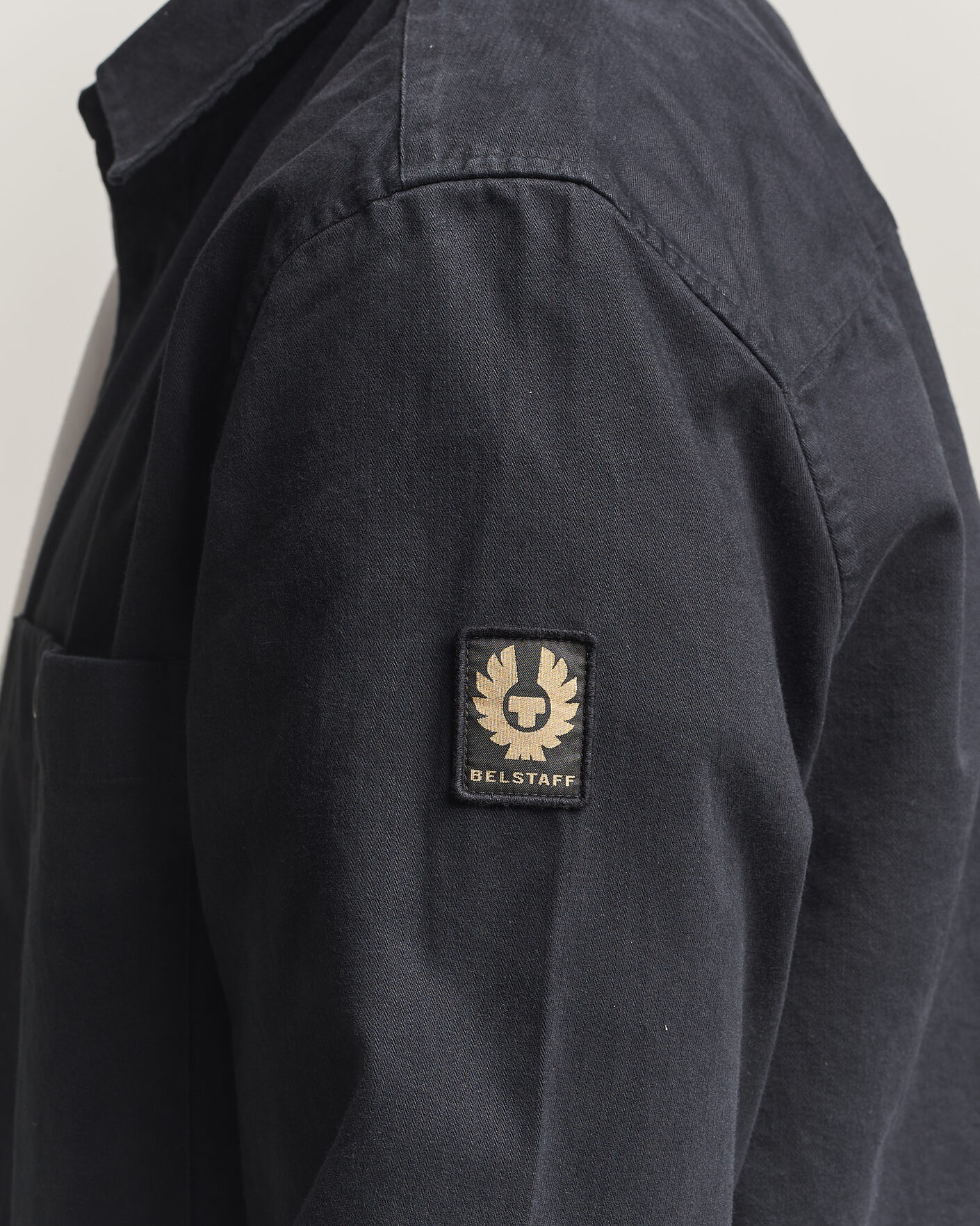 Herren | Hemden | Belstaff | Outpost Cotton Herringbone Overshirt Black
