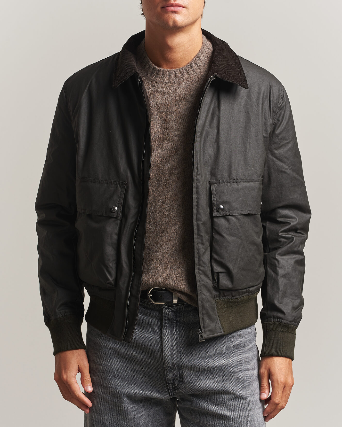 Herren | Jacken | Belstaff | Mount Wax Bomber Jacket Faded Olive
