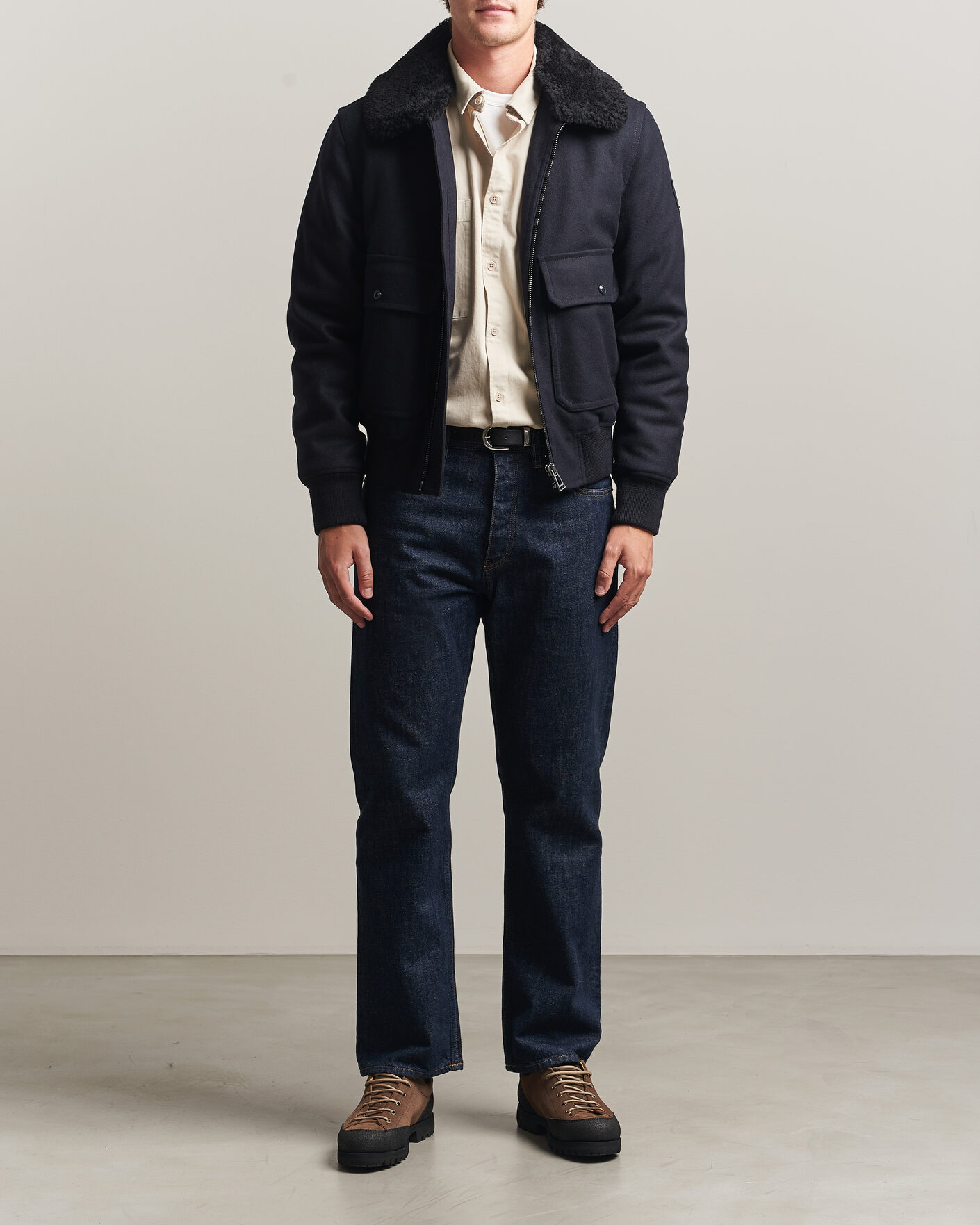Herren | Jacken | Belstaff | Welder Wool Bomber Jacket Dark Ink