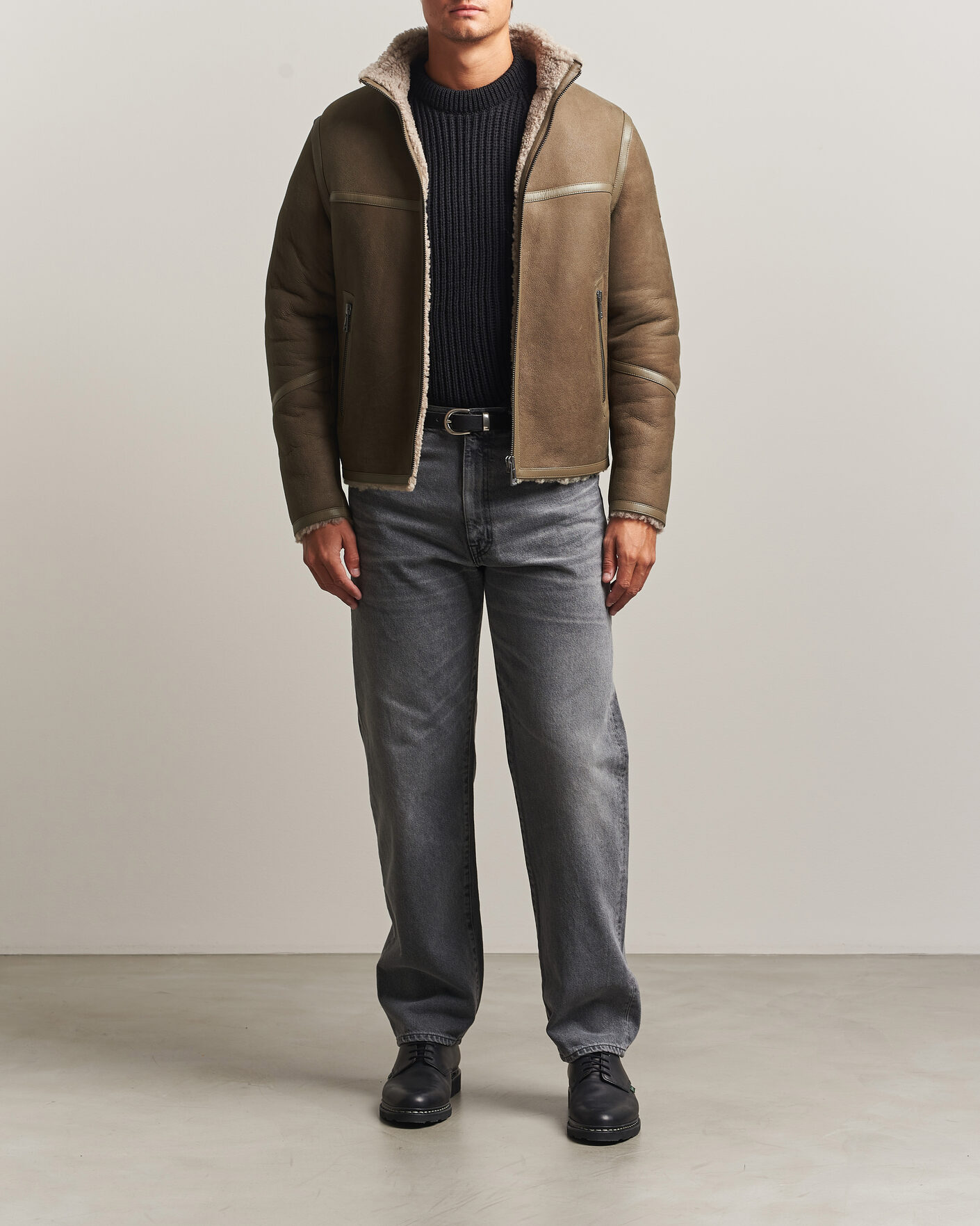 Herren | Jacken | Belstaff | Highland Shearling Jacket Dark Dusty Taupe