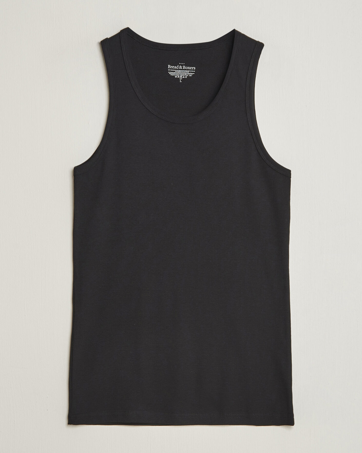 Herren | T-Shirts | Bread & Boxers | 2-Pack Ribbed Tank Black