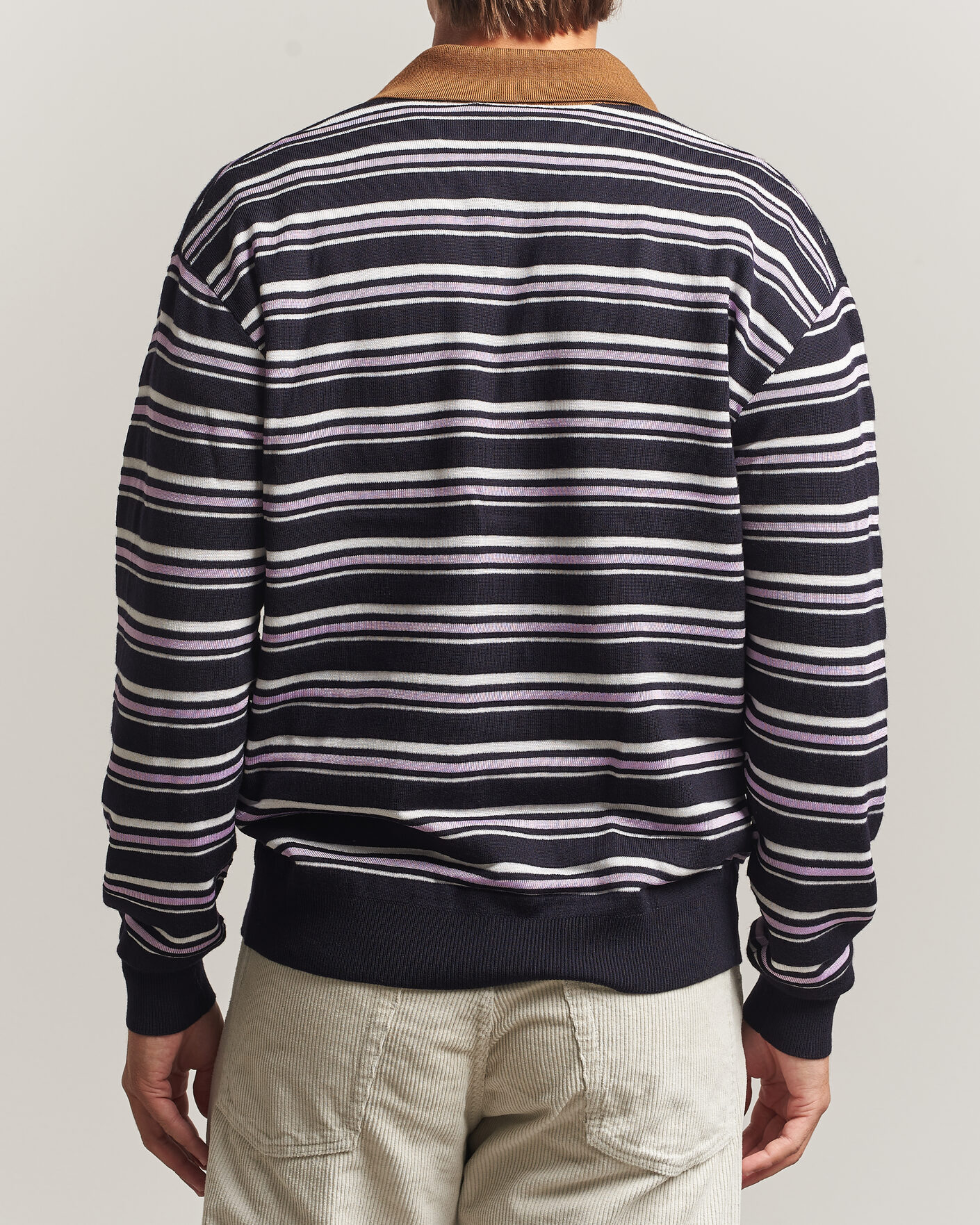 Herren | Pullover | Drôle de Monsieur | Striped Knitted Rugger Navy Multi