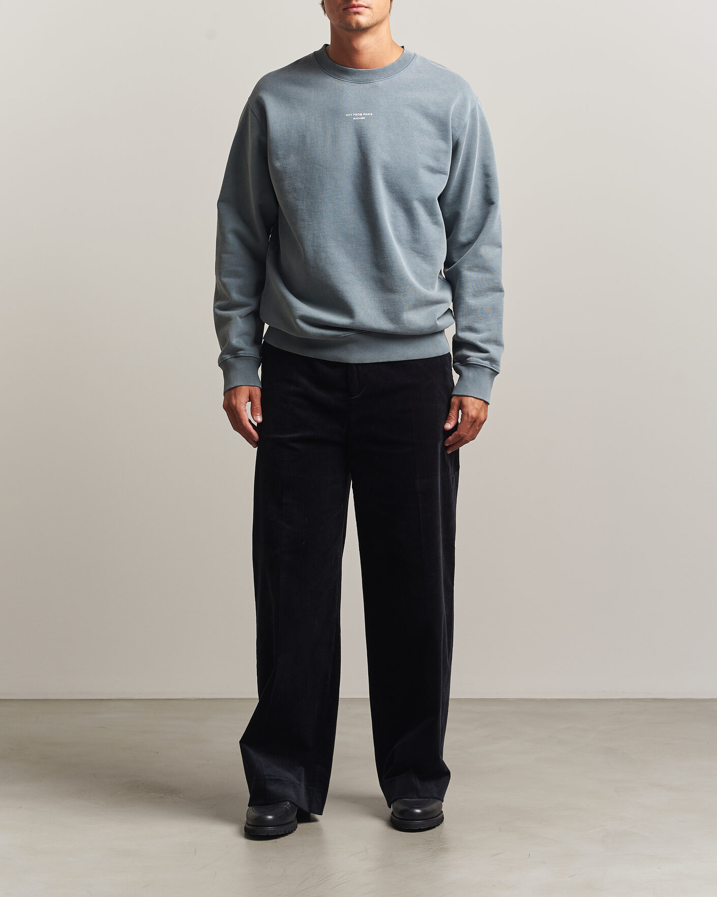 Herren | Pullover | Drôle de Monsieur | Classic Slogan Sweatshirt Dark Grey