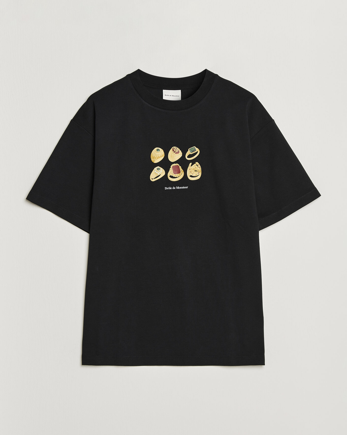 Herren | T-Shirts | Drôle de Monsieur | Rings T-Shirt Black