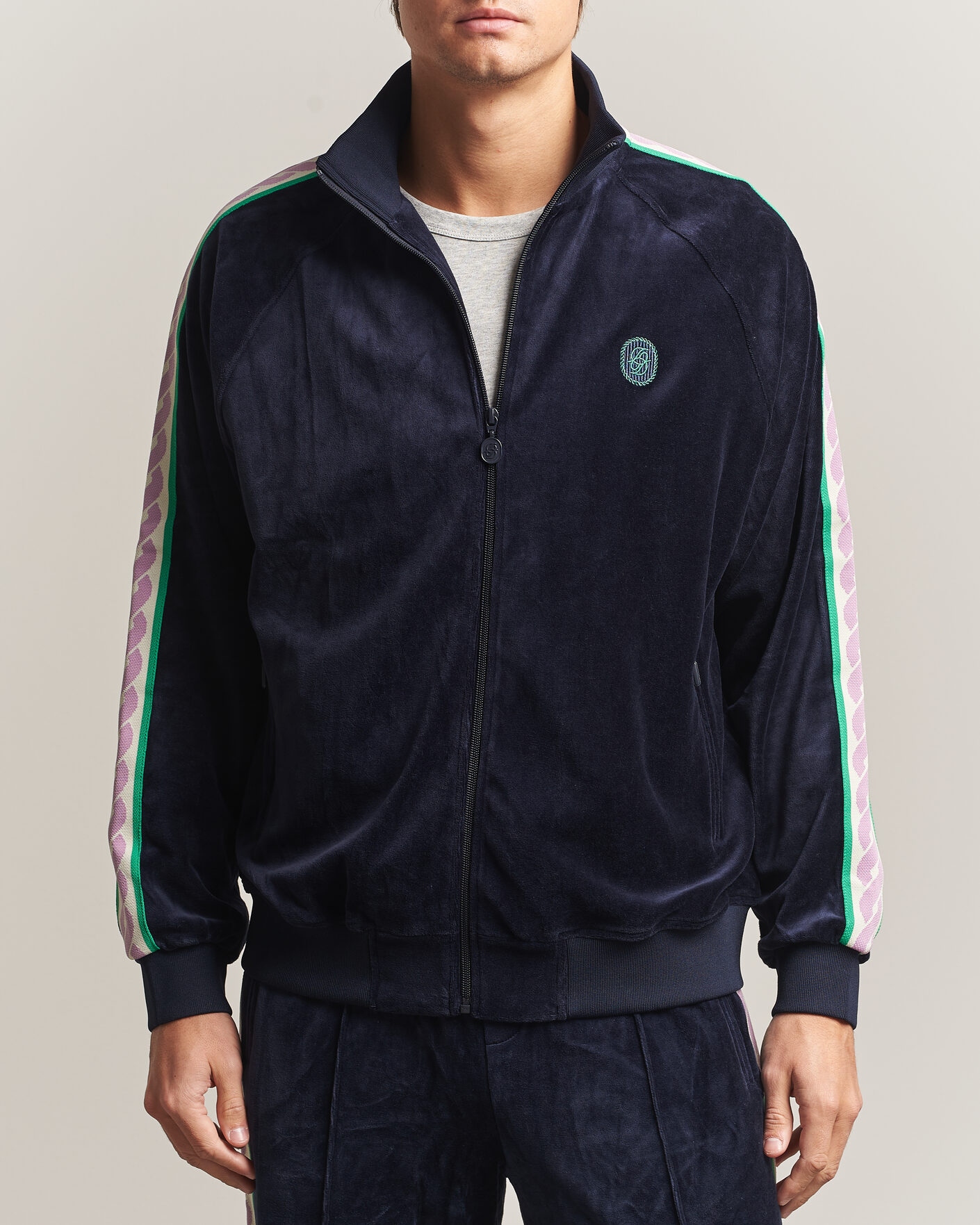 Herren | Pullover | Drôle de Monsieur | Survêtement Velours Track Jacket Navy