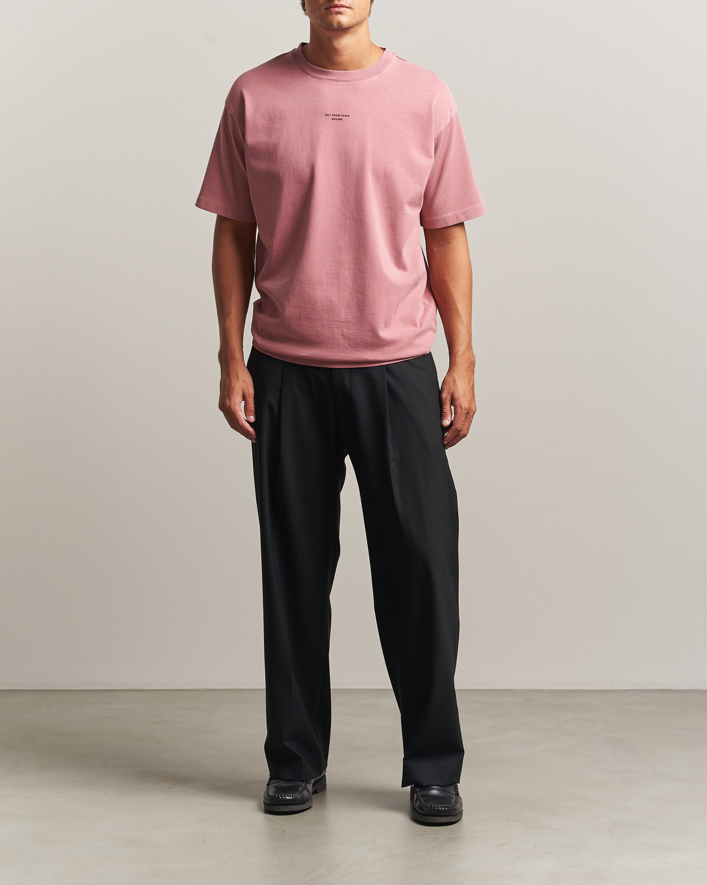 Herren | T-Shirts | Drôle de Monsieur | Classic Slogan T-Shirt Dark Pink
