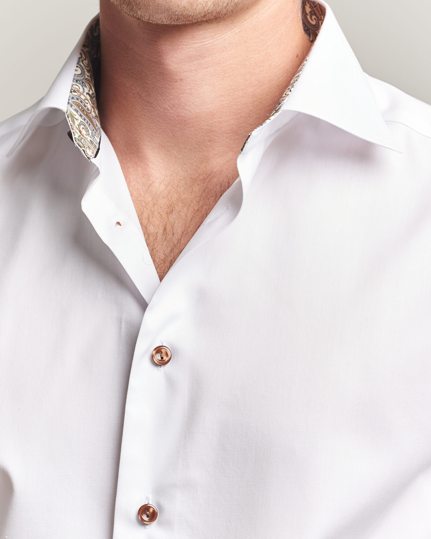 Herren | Hemden | Eton | Slim Fit Signature Twill Contrast Shirt White