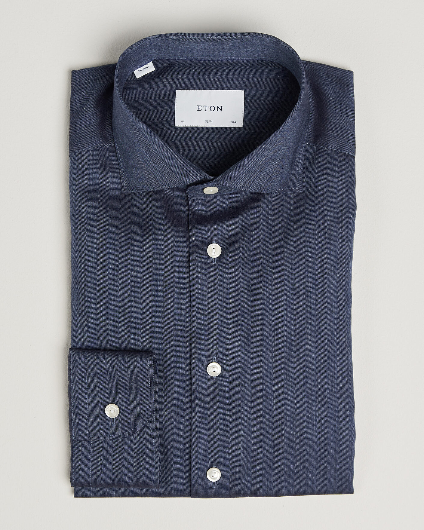 Herren | Hemden | Eton | Slim Fit Signature Flannel Shirt Dark Blue