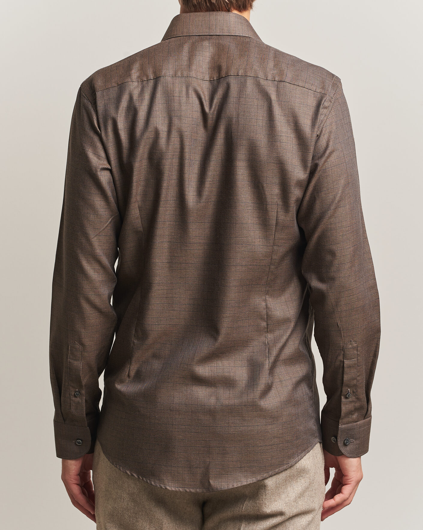 Herren | Hemden | Eton | Slim Fit Signature Flannel Checked Shirt Dark Brown