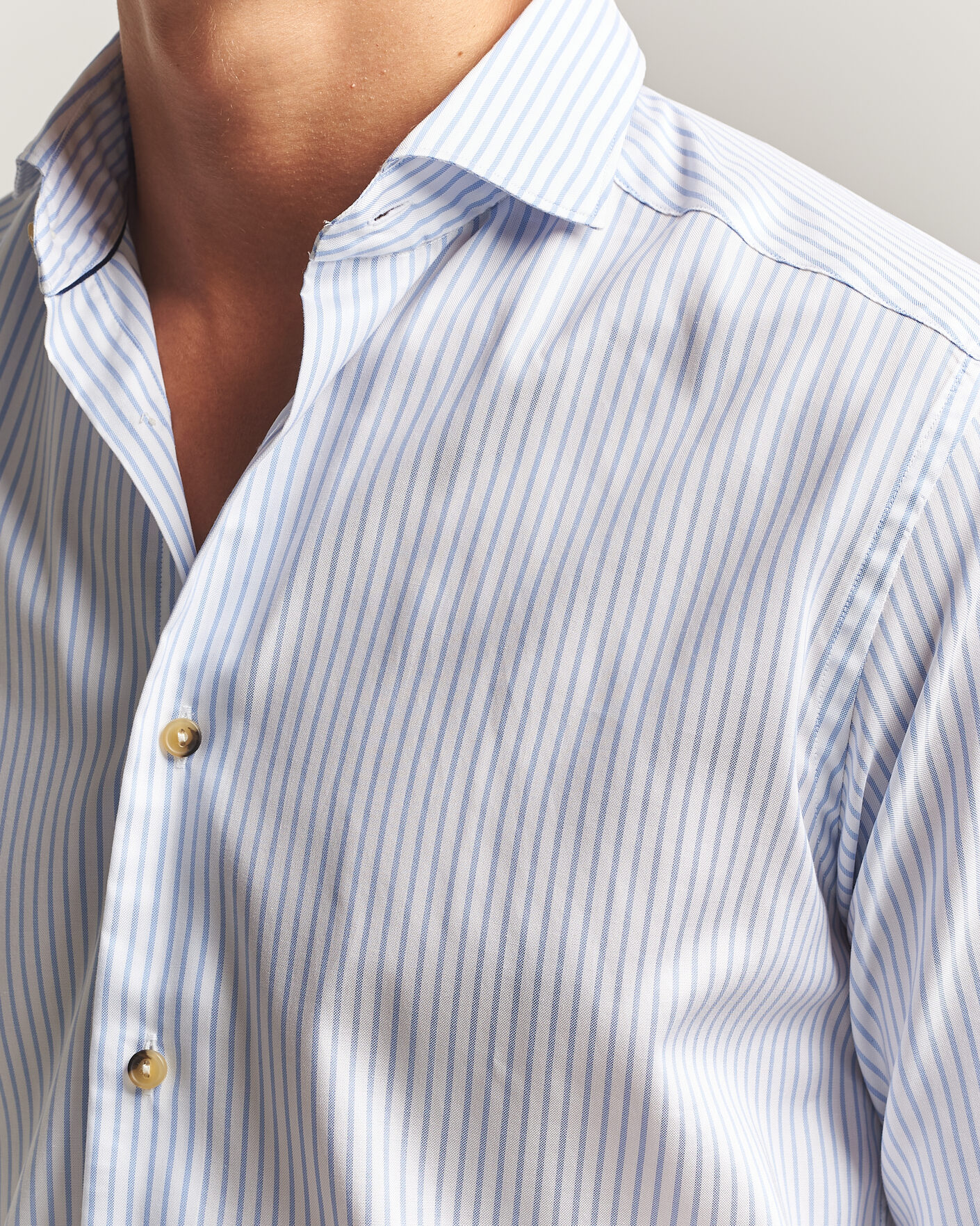 Herren | Hemden | Eton | Casual Fit Signature Oxford Striped Shirt Light Blue