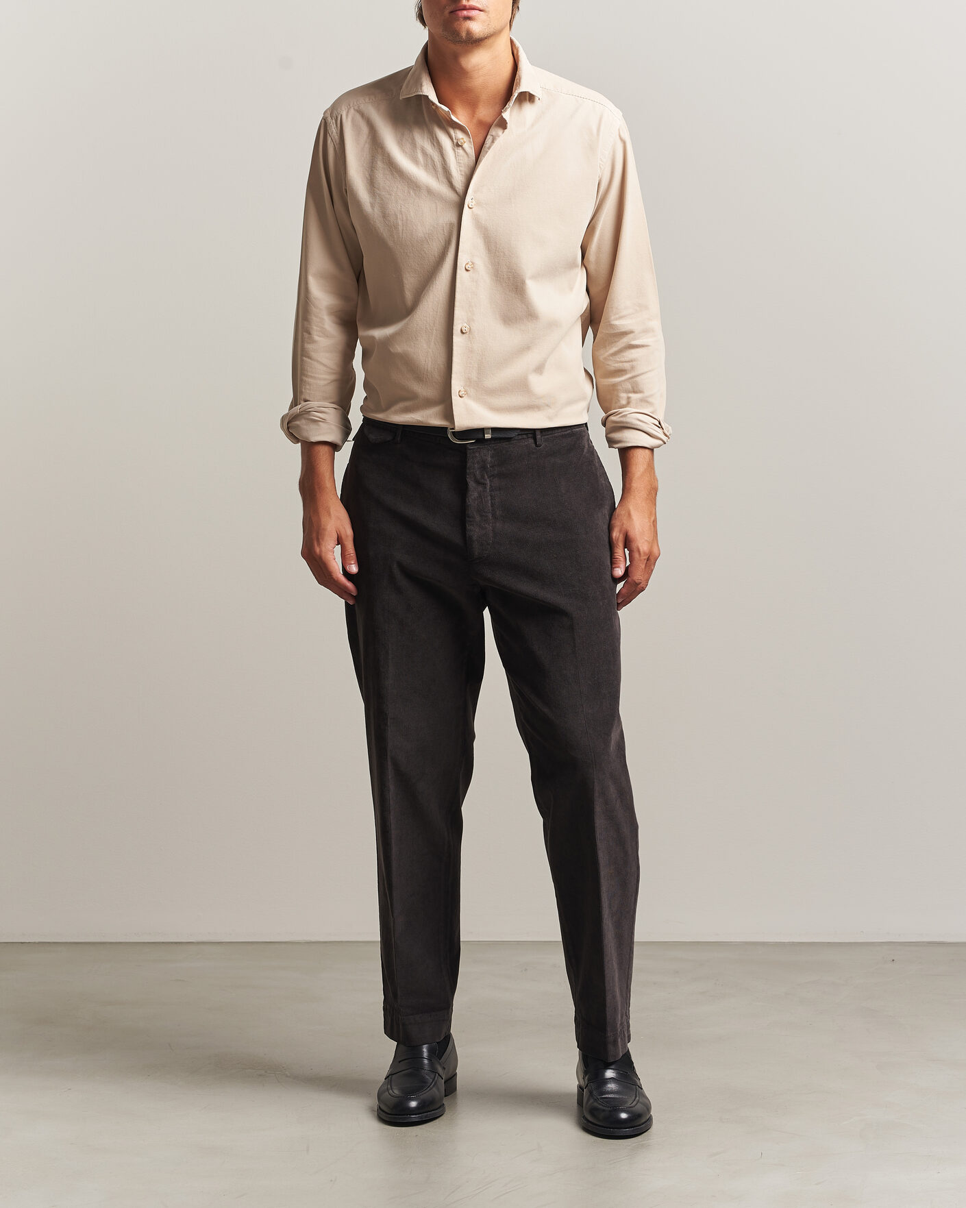 Herren | Hemden | Eton | Casual Fit Corduroy Shirt Beige
