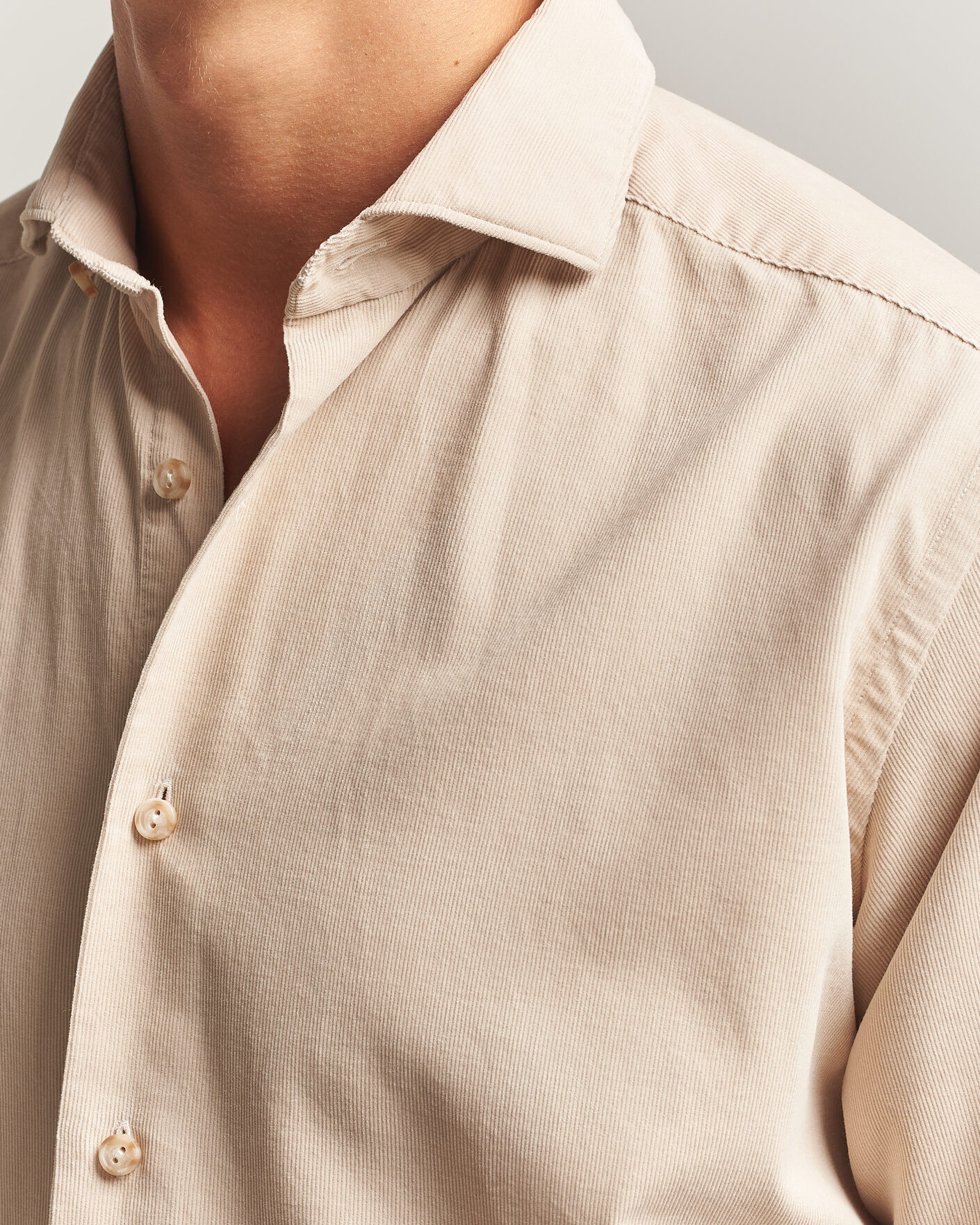 Herren | Hemden | Eton | Casual Fit Corduroy Shirt Beige