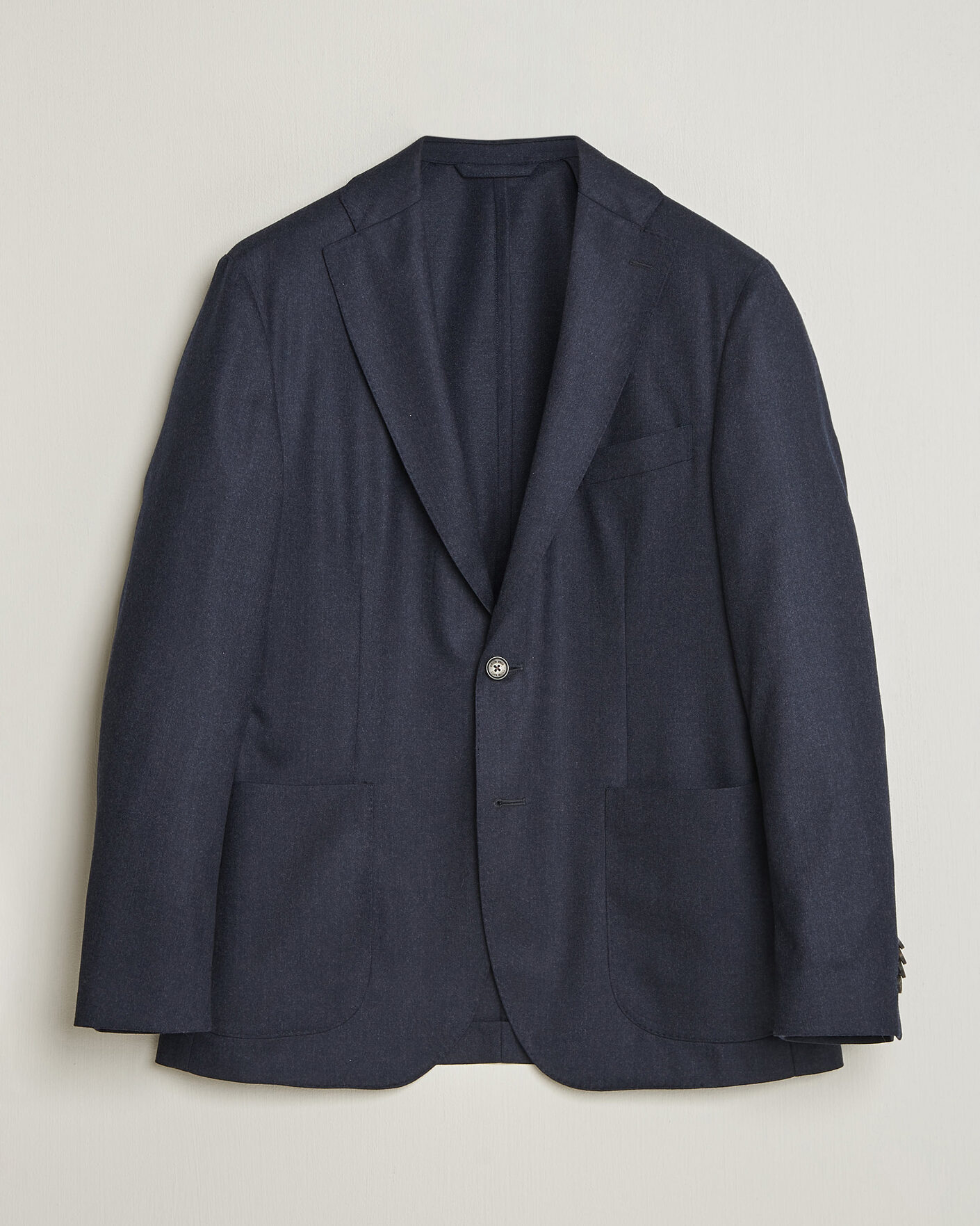 Herren | Sakkos | Eton | Wool Flannel Soft Jacket Navy Blue