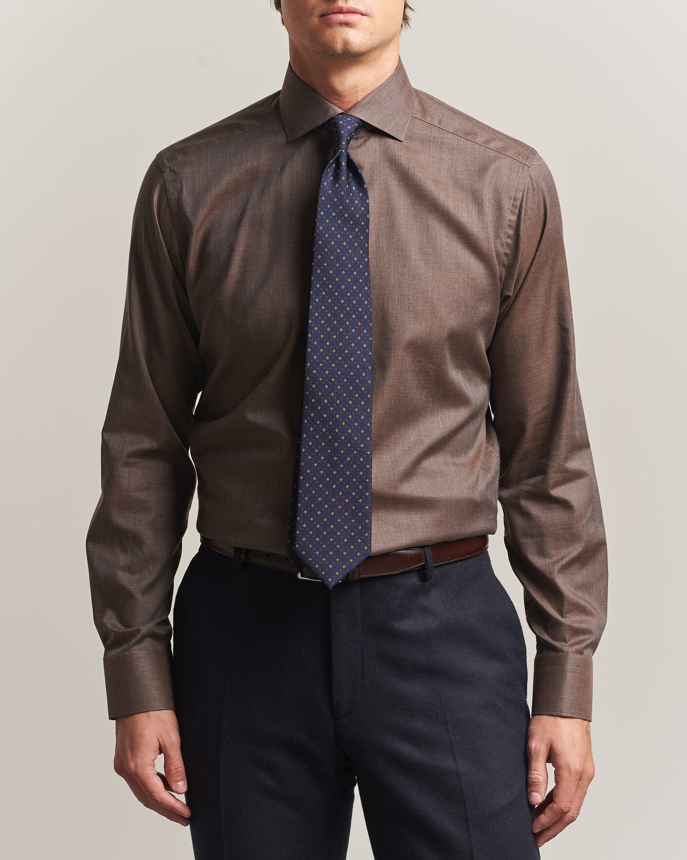 Herren | Hemden | Eton | Slim Fit Signature Flannel Shirt Brown