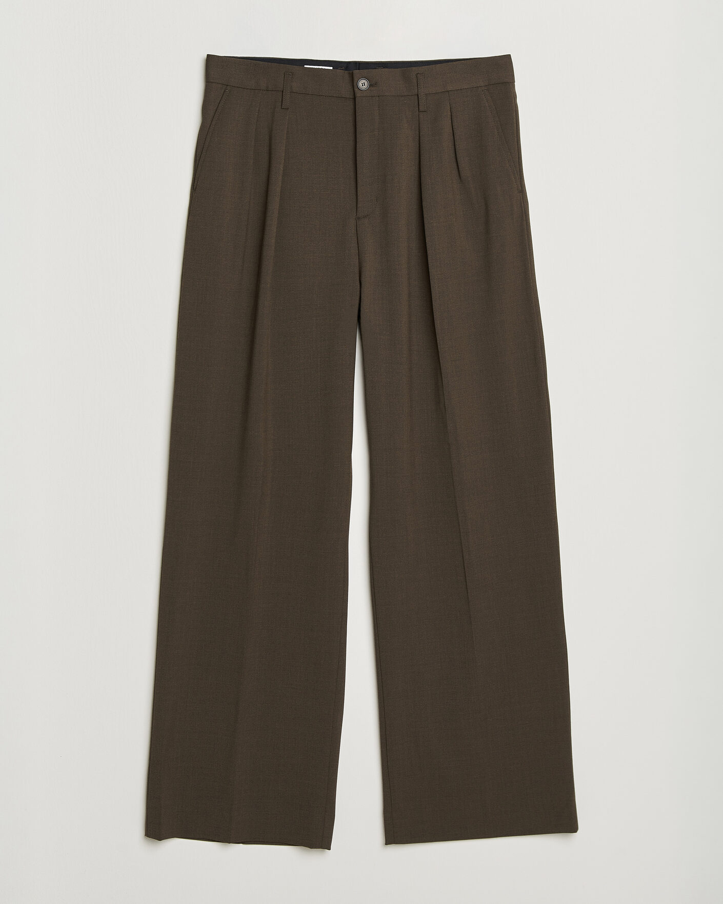 Herren | Hosen | Filippa K | Milo Wide Wool Trousers Walnut Brown