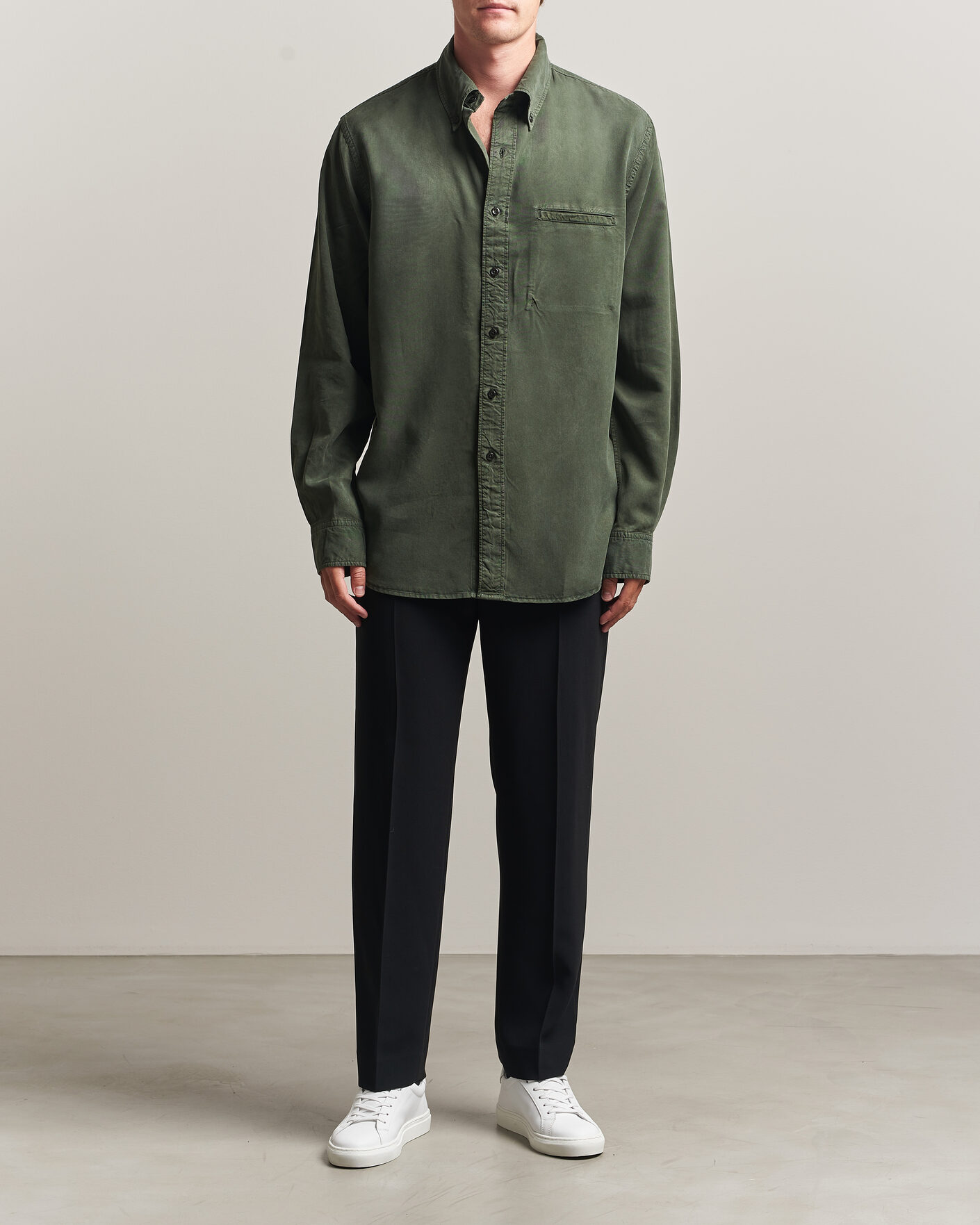 Herren | Hemden | Filippa K | Zack Lyocell Shirt Night Green