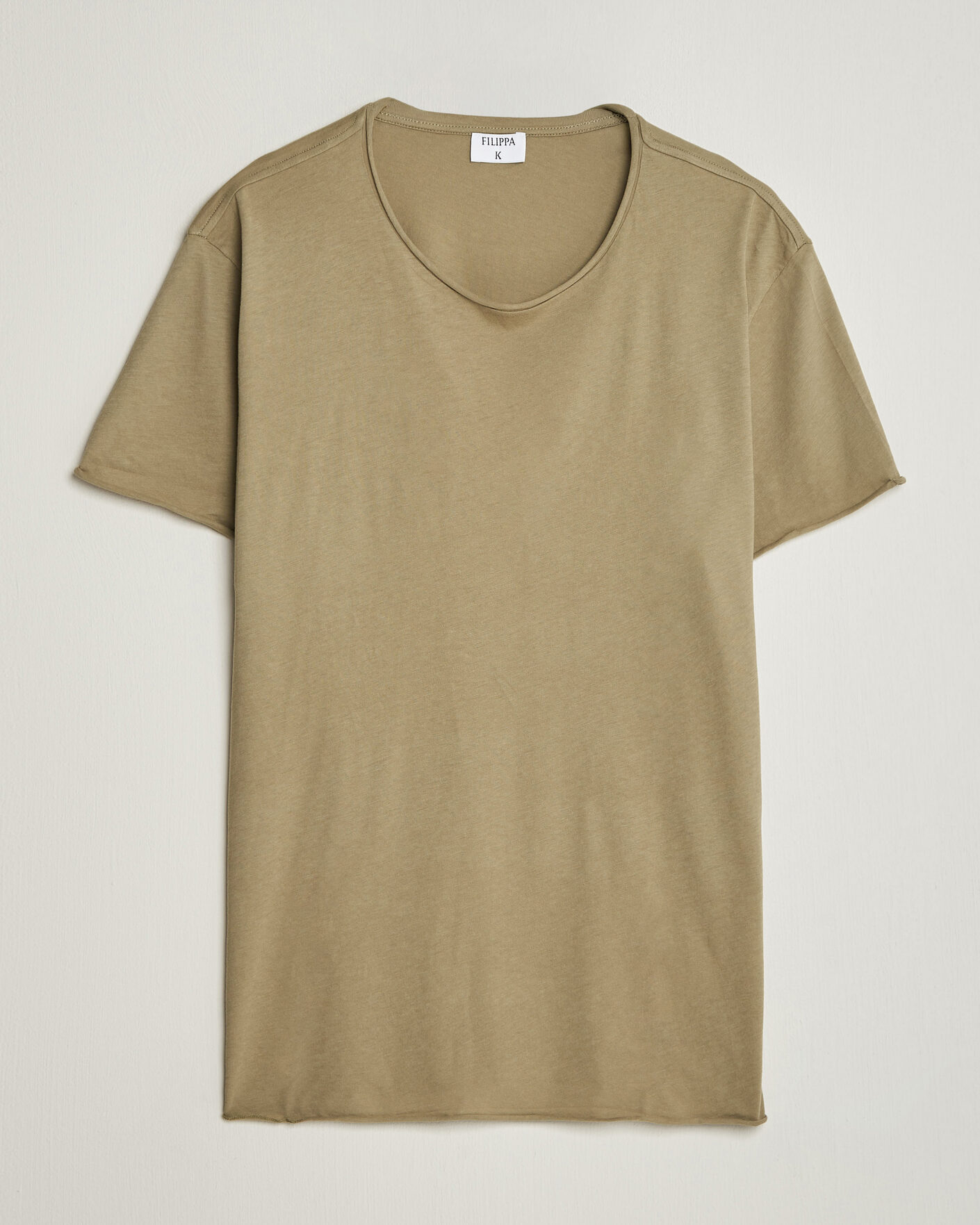 Herren | T-Shirts | Filippa K | Roll Neck Crew Neck T-Shirt Light Olive Green