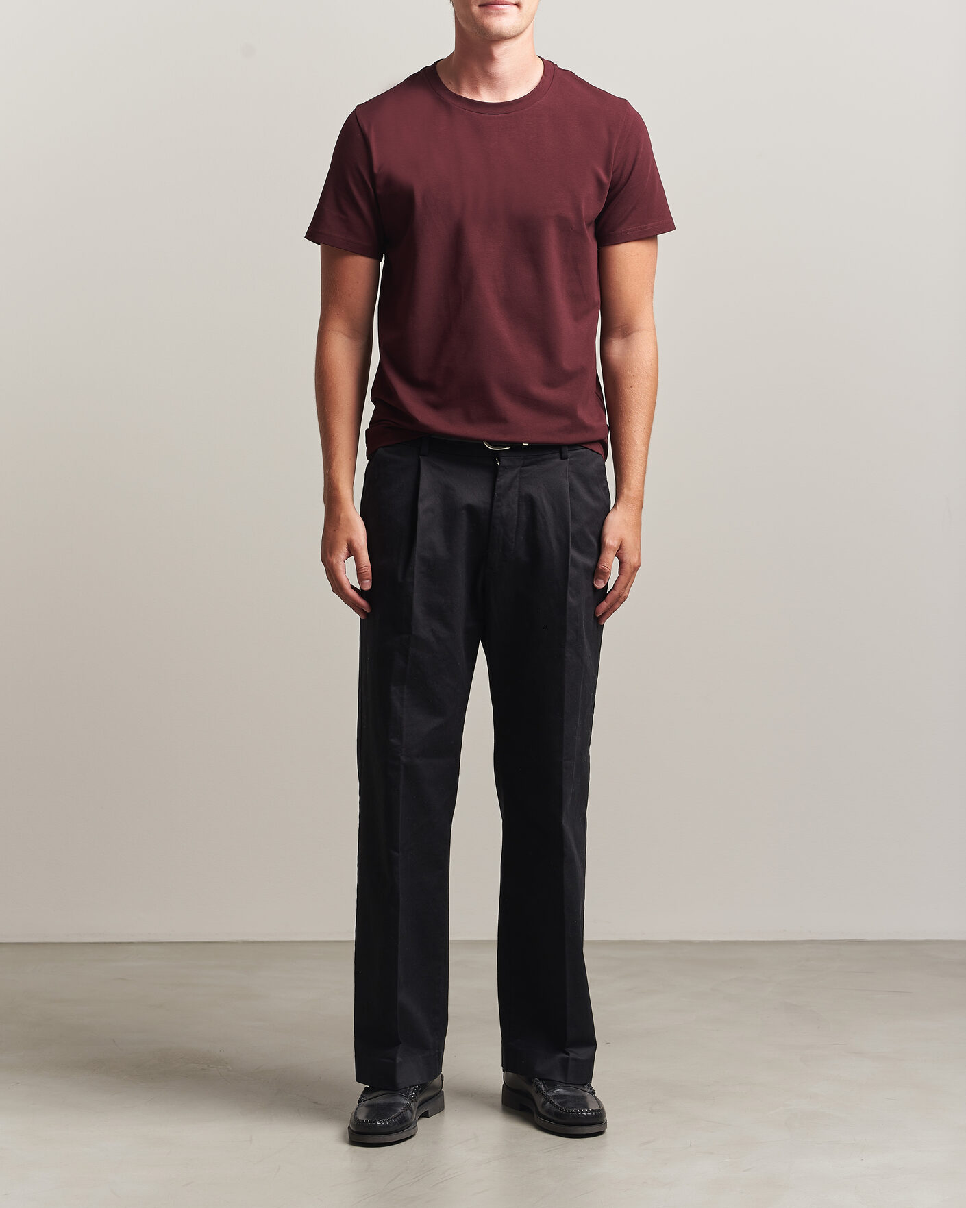 Herren | T-Shirts | Filippa K | Soft Lycra T-Shirt Dark Burgundy