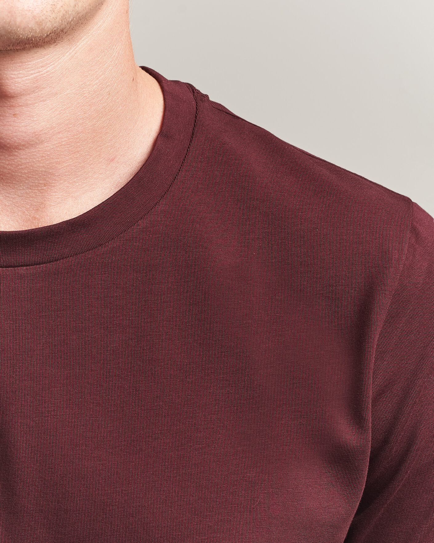 Herren | T-Shirts | Filippa K | Soft Lycra T-Shirt Dark Burgundy