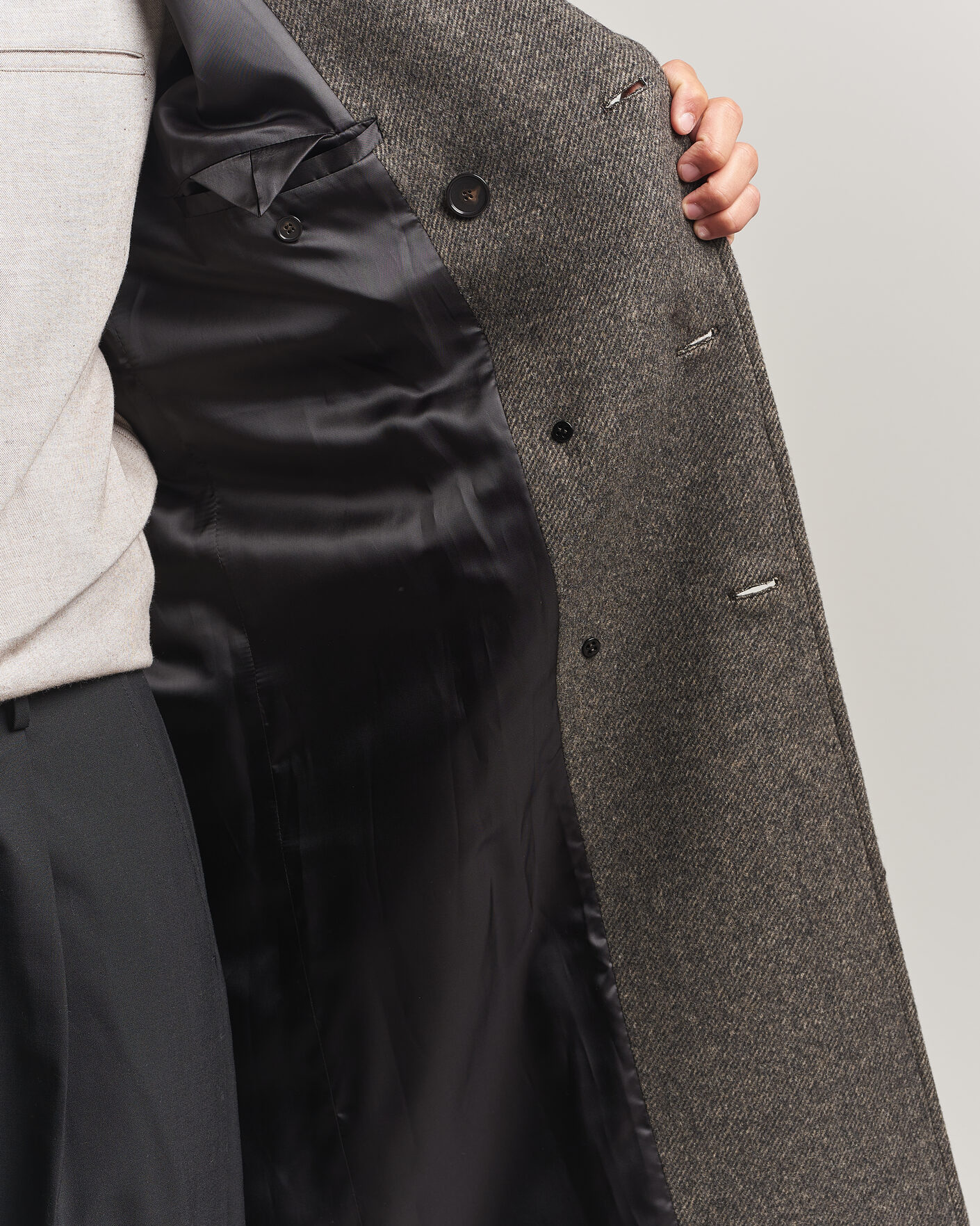 Herren | Jacken | Filippa K | Damian Wool Twill Coat Driftwood